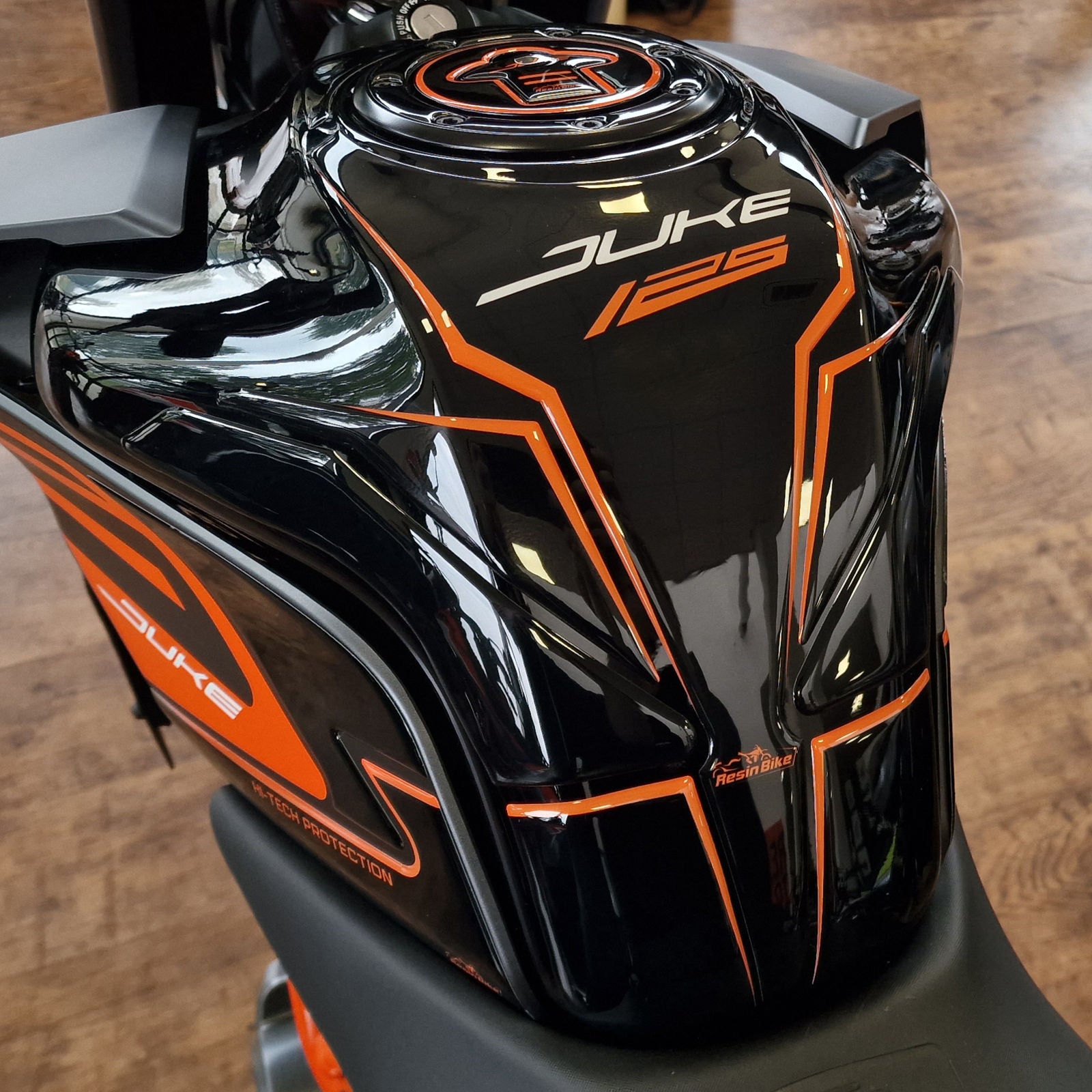 Resin Bike 3D Motorcycle Stickers - Basic Kit | KTM 125 Duke 2021>2023 -   Pyramid Motorcycle Accessories