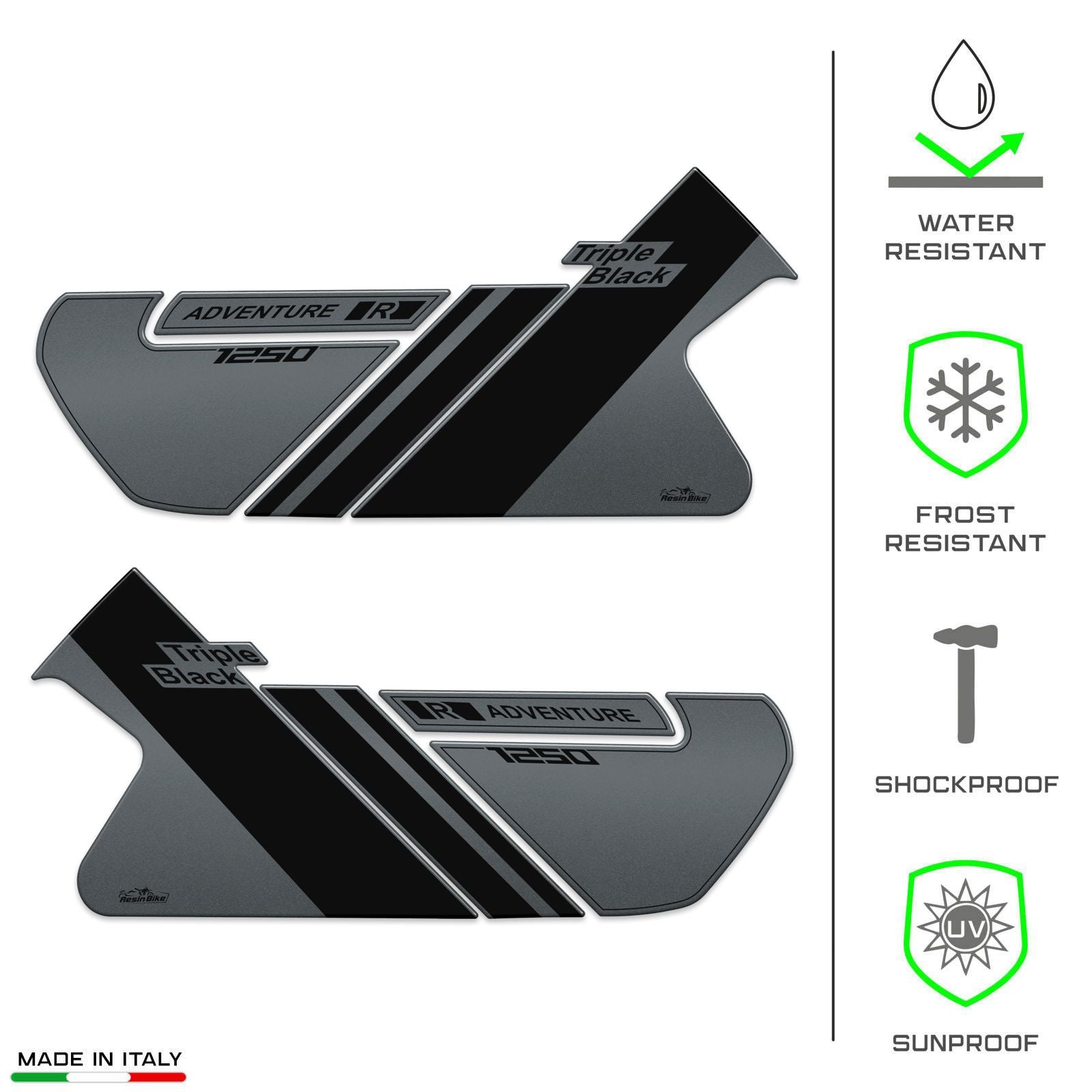 Resin Bike 3D Motorcycle Stickers - Tank Sides | BMW R 1250 GS Adventure 2021>2024 -   Pyramid Motorcycle Accessories