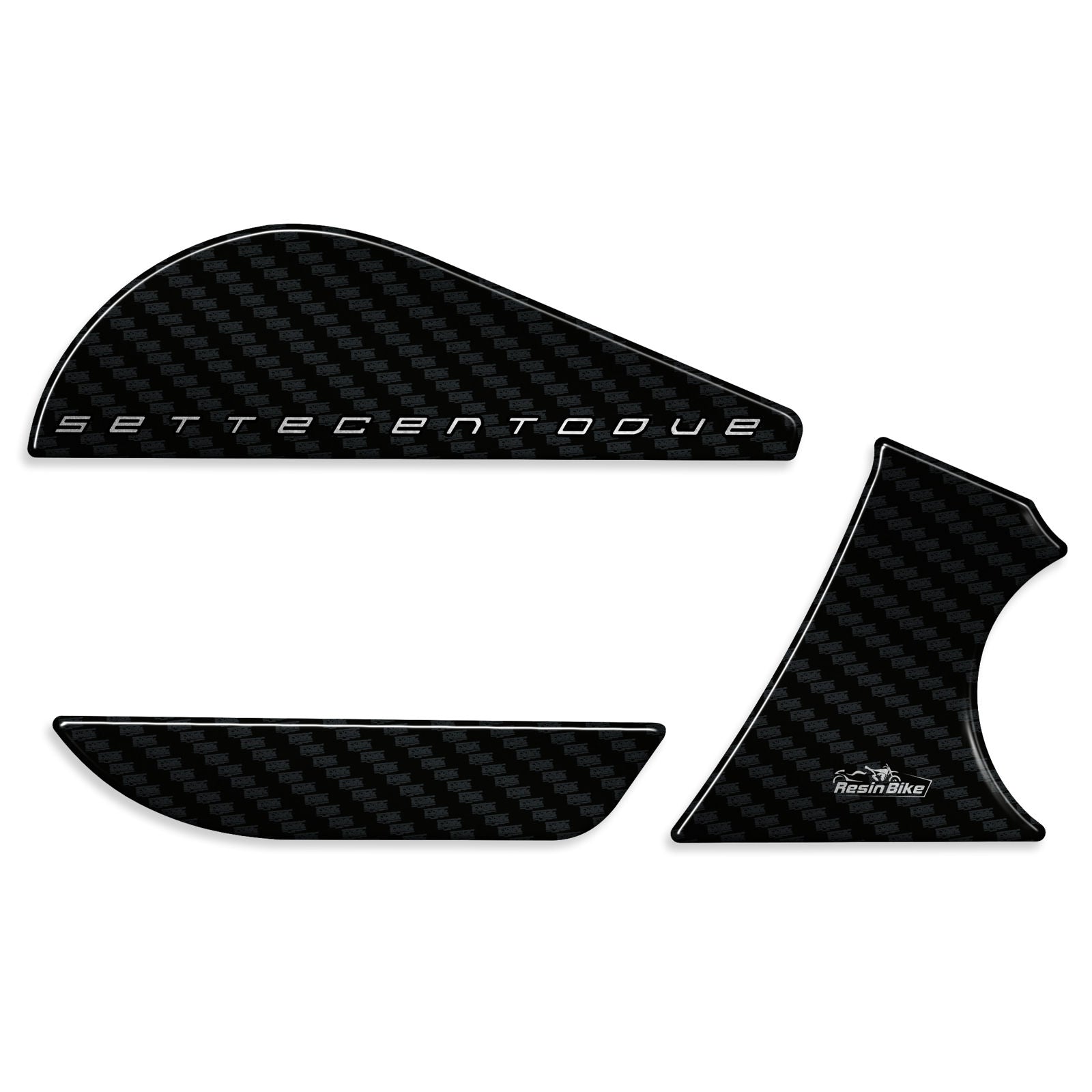Resin Bike 3D Motorcycle Stickers - Heel Pads | Benelli TRK 702 X 2023>2026 -   Pyramid Motorcycle Accessories