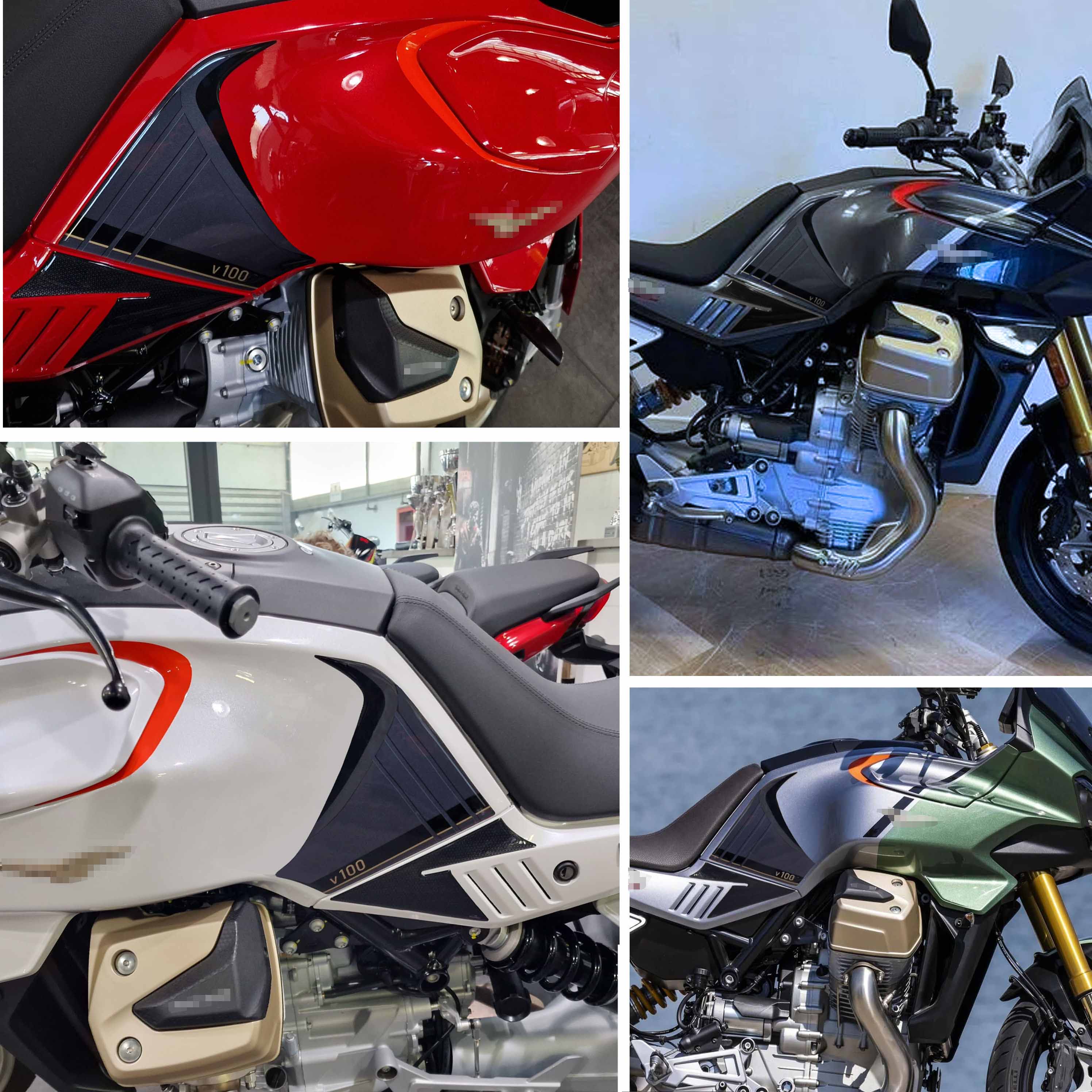 Resin Bike 3D Motorcycle Stickers - Tank Kit | Moto Guzzi V100 Mandello / Mandello S 2022>2026 -   Pyramid Motorcycle Accessories