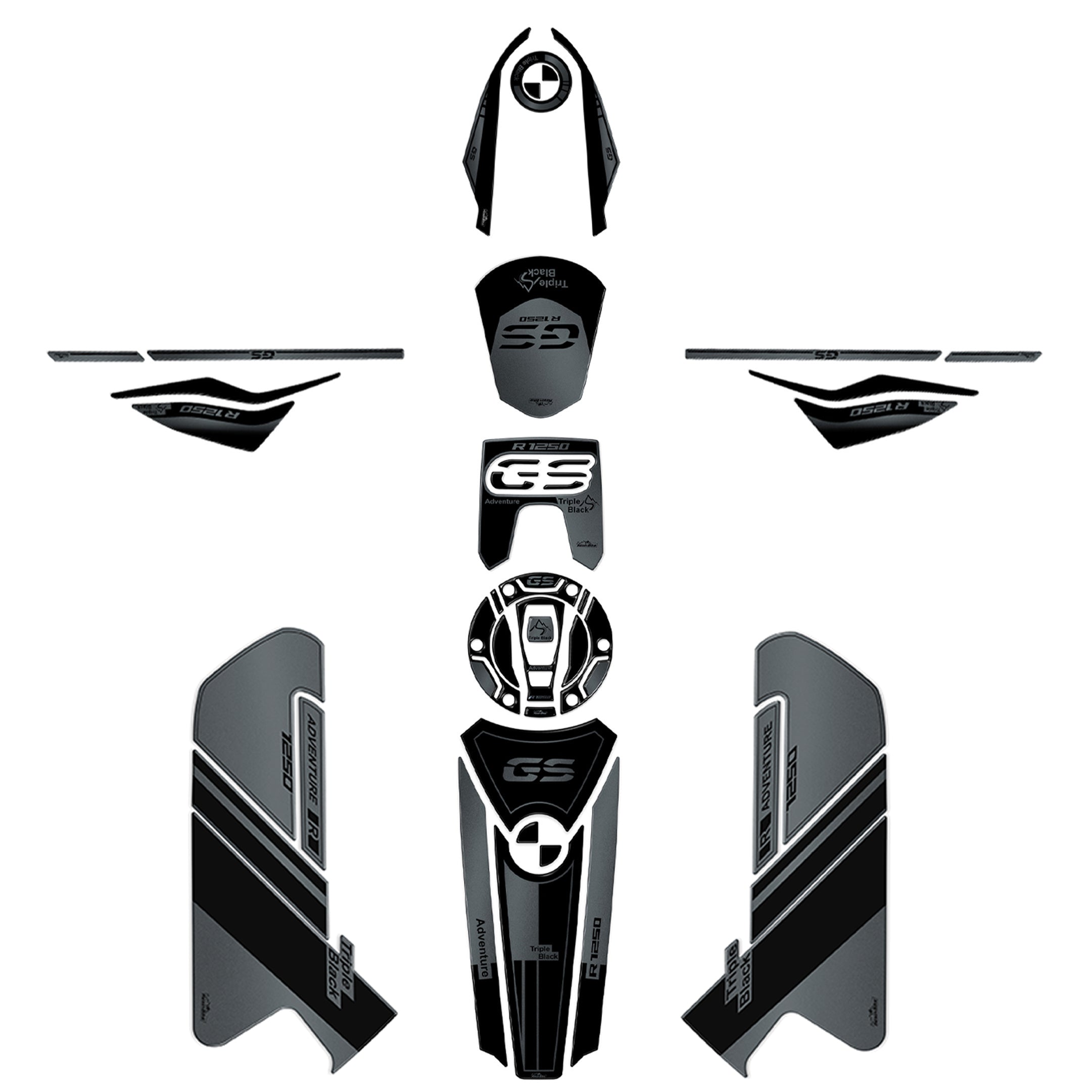 Resin Bike 3D Motorcycle Stickers - Full Kit | BMW R 1250 GS Adventure 2021>2024 RB-1000676500001 -   Pyramid Motorcycle Accessories