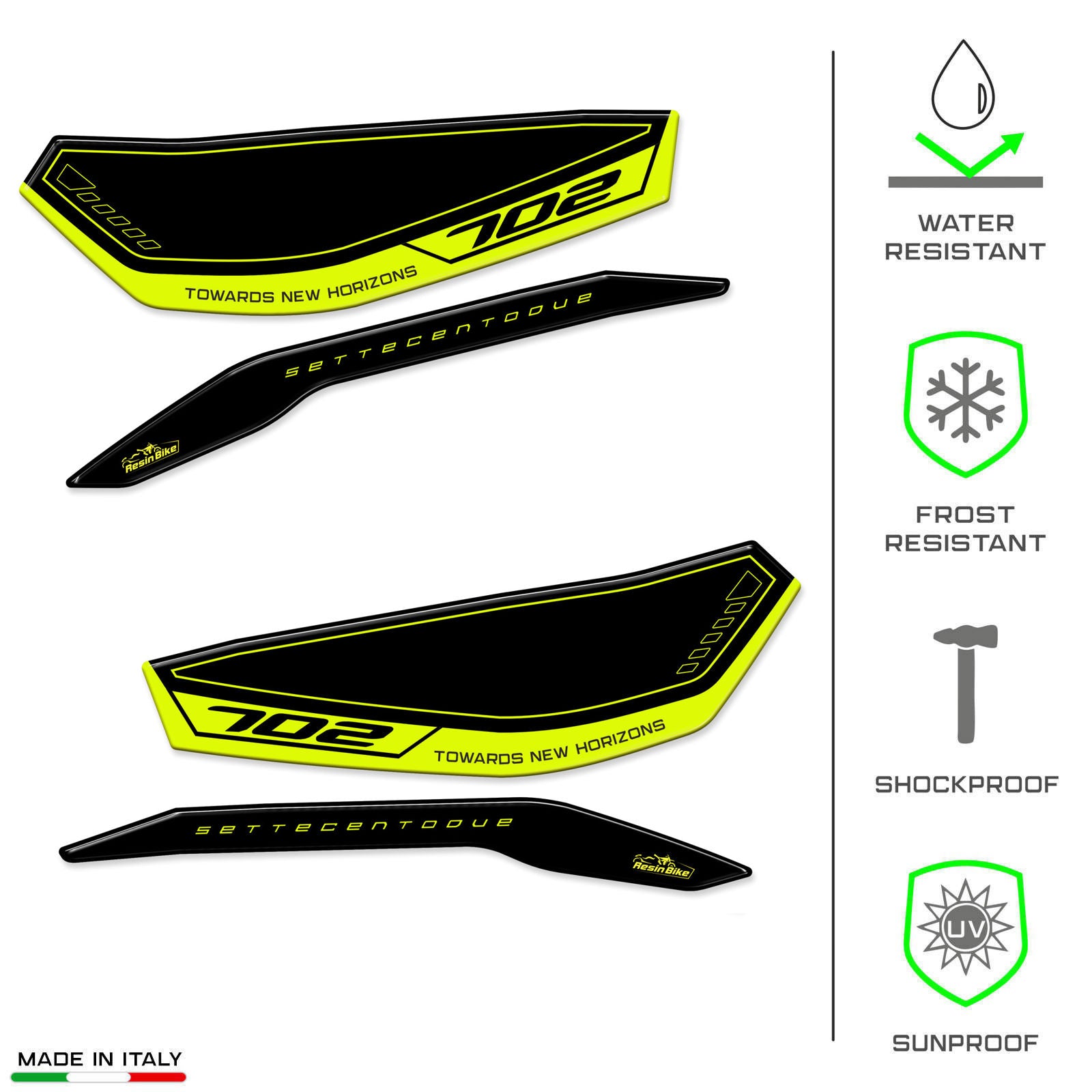 Resin Bike 3D Motorcycle Stickers - Handguards | Benelli TRK 702/702X 2023>2025 -   Pyramid Motorcycle Accessories