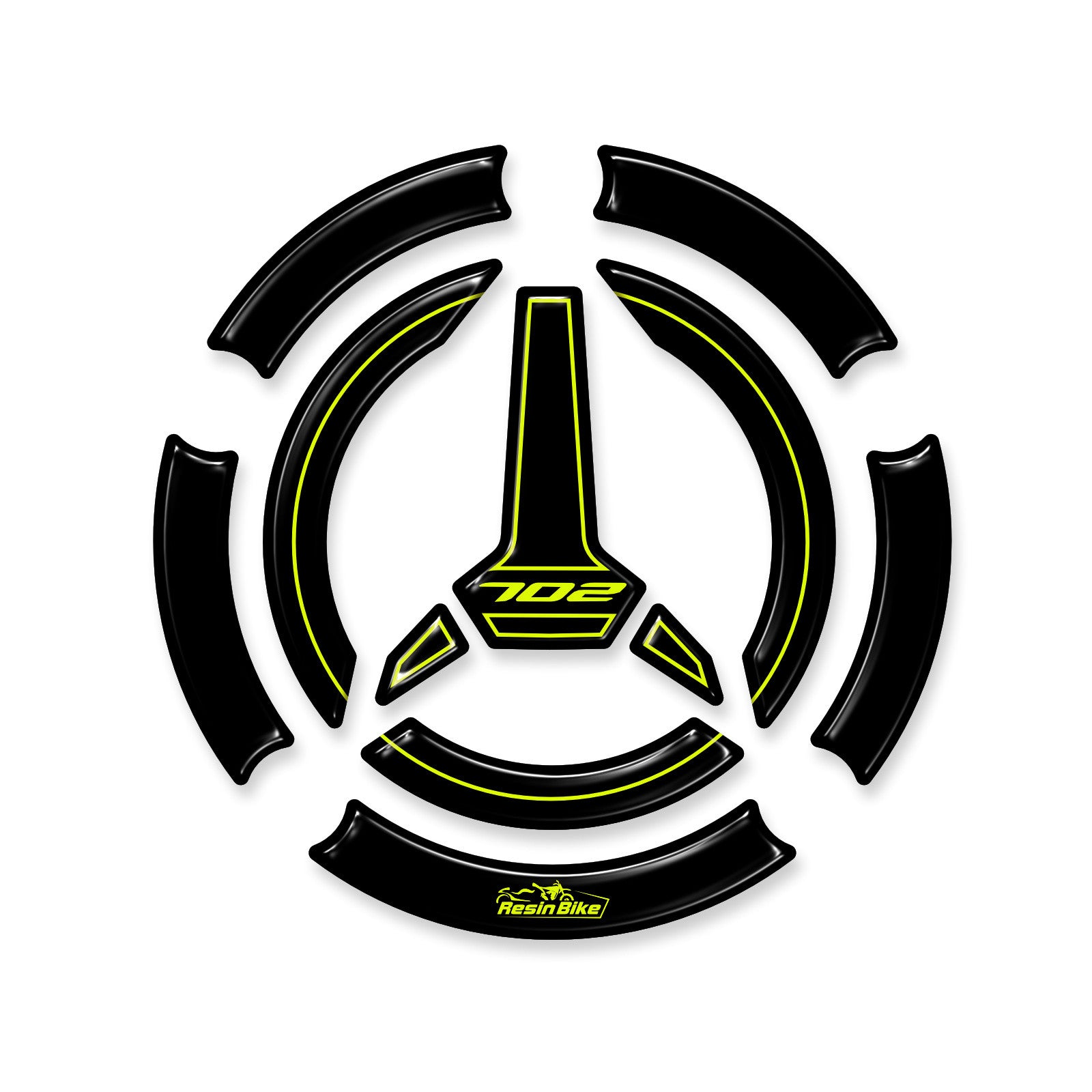 Resin Bike 3D Motorcycle Stickers - Frontal Area | Benelli TRK 702 / 702 X 2023>2026 RB-1000679800009 -   Pyramid Motorcycle Accessories