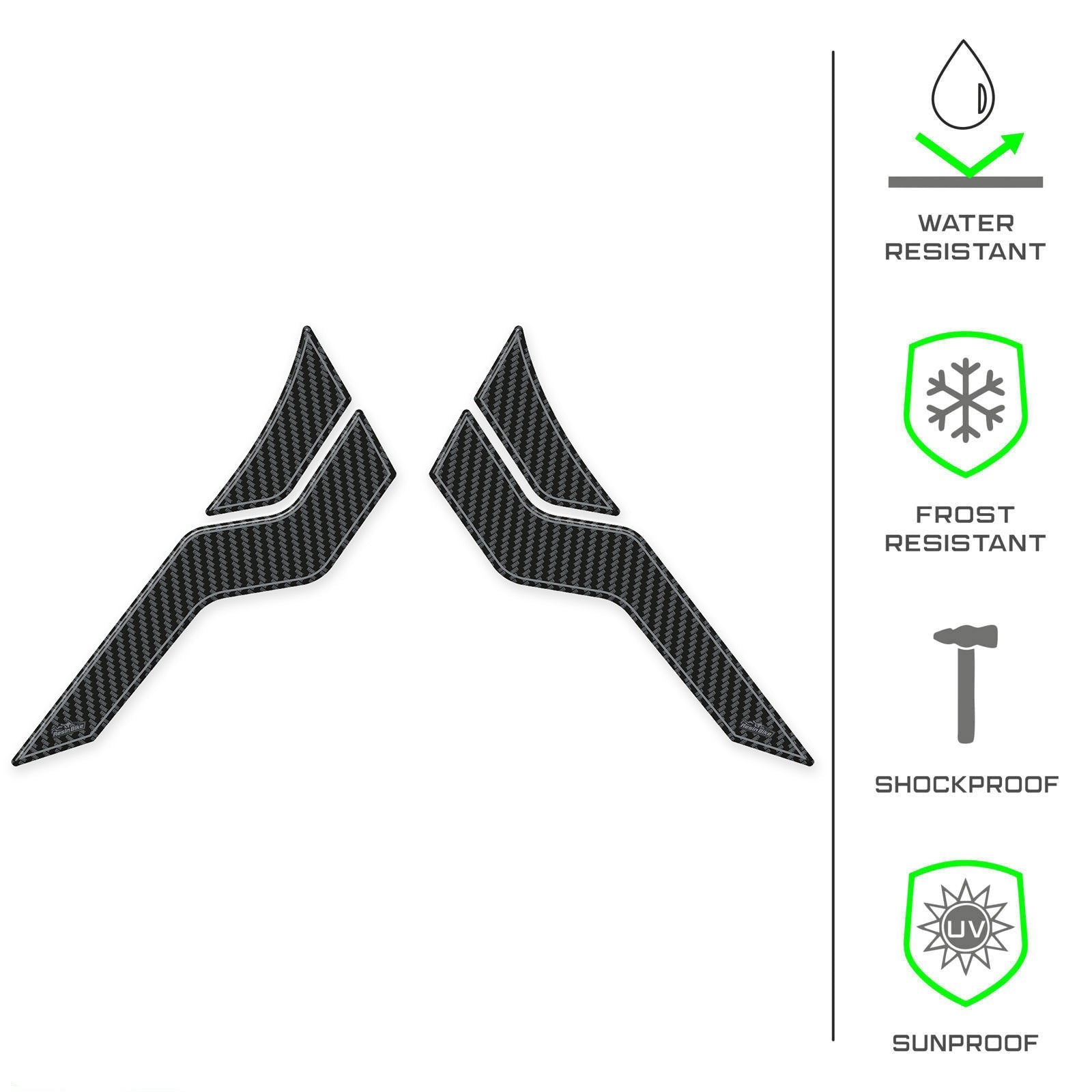 Resin Bike 3D Motorcycle Stickers - Side Panels | Zontes 350D 2023>Current -   Pyramid Motorcycle Accessories