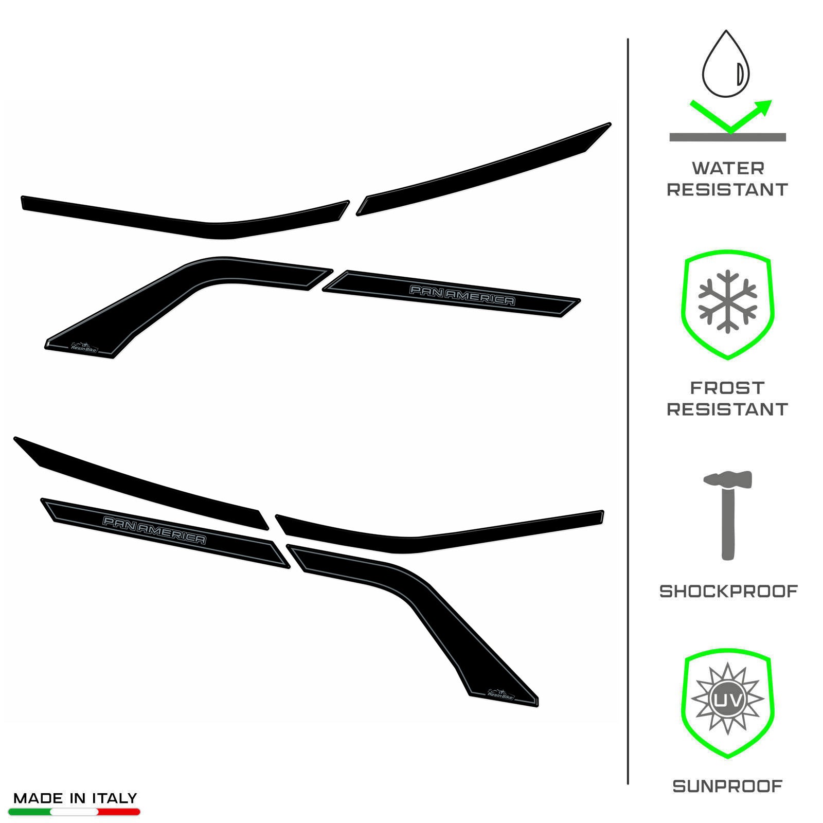 Resin Bike 3D Motorcycle Stickers - Passenger Handles | Harley Davidson Pan America 1250 2020>2025 -   Pyramid Motorcycle Accessories