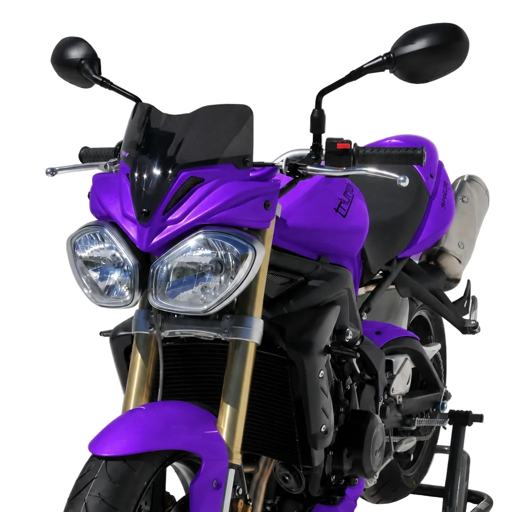 Ermax Nose Fairing | Imperial Purple with Dark Smoke Screen | Triumph Street Triple 675 2012 -   Pyramid Motorcycle Accessories
