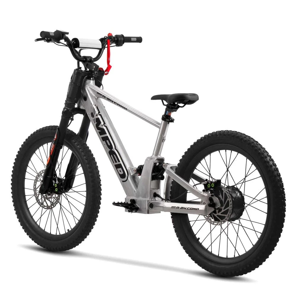Amped A24 Comp Kids Electric Bike - Silver -   Pyramid Motorcycle Accessories