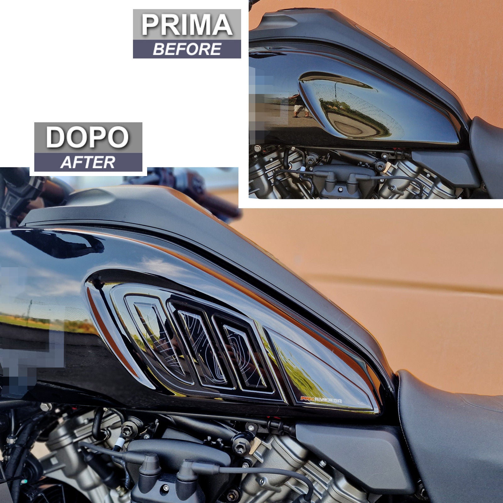 Resin Bike 3D Motorcycle Stickers - Tank Sides | Harley Davidson Pan America 1250 2020>2026 -   Pyramid Motorcycle Accessories