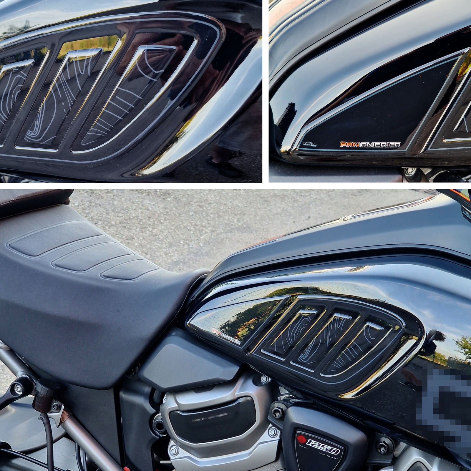 Resin Bike 3D Motorcycle Stickers - Tank Sides | Harley Davidson Pan America 1250 2020>2026 -   Pyramid Motorcycle Accessories