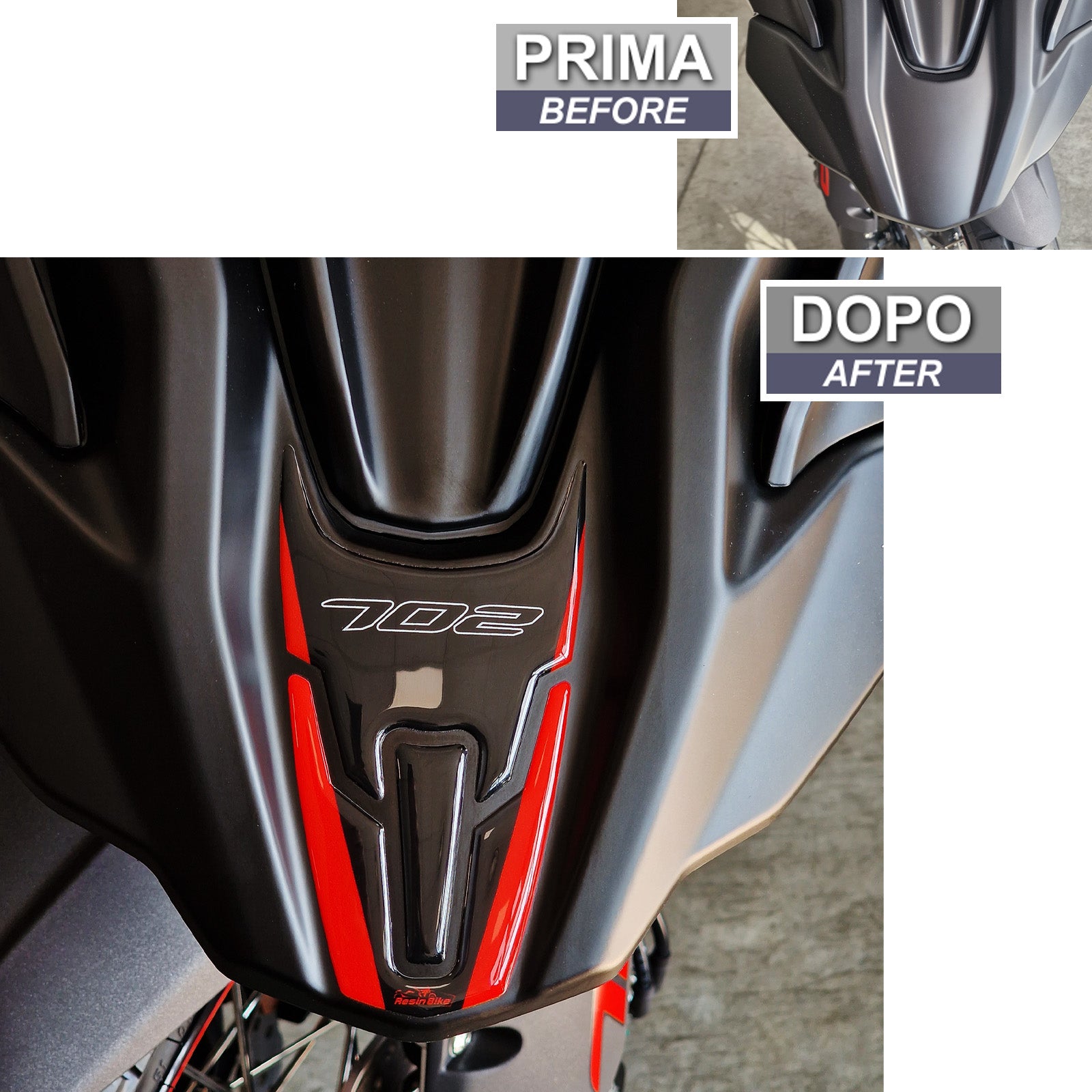 Resin Bike 3D Motorcycle Stickers - Beak | Benelli TRK 702 / 702 X 2023>2026 RB-1000682600009 -   Pyramid Motorcycle Accessories