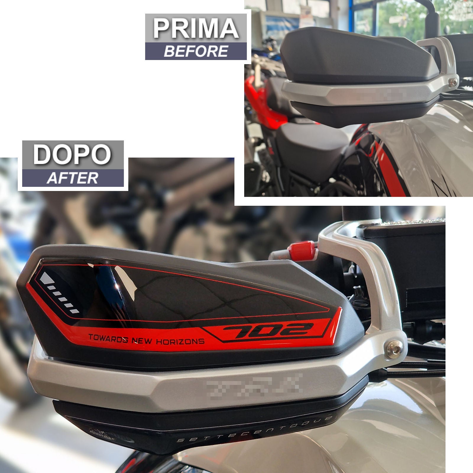 Resin Bike 3D Motorcycle Stickers - Handguards | Benelli TRK 702/702X 2023>2025 -   Pyramid Motorcycle Accessories