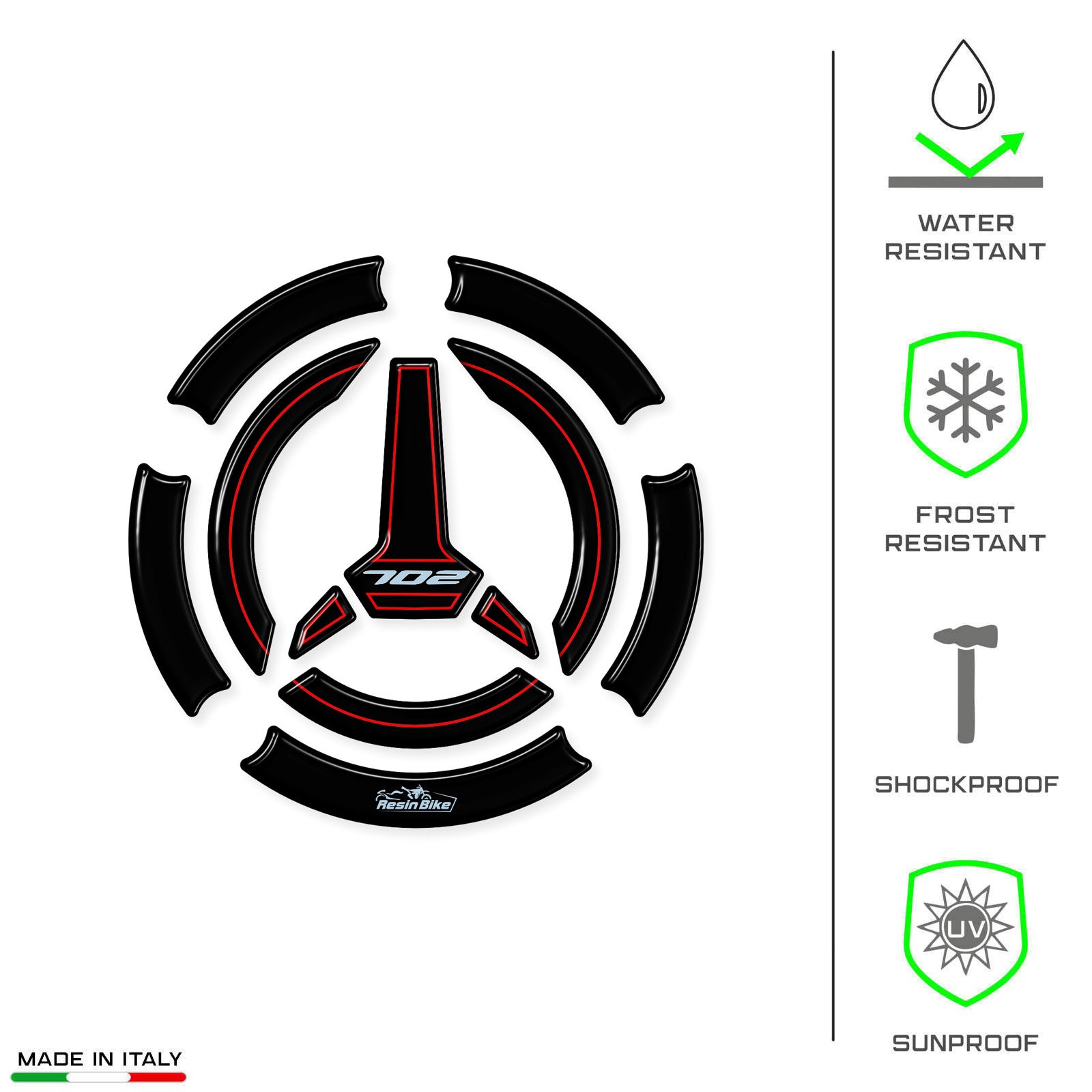 Resin Bike 3D Motorcycle Stickers - Fuel Cap | Benelli TRK 702/702X 2023>2025 -   Pyramid Motorcycle Accessories