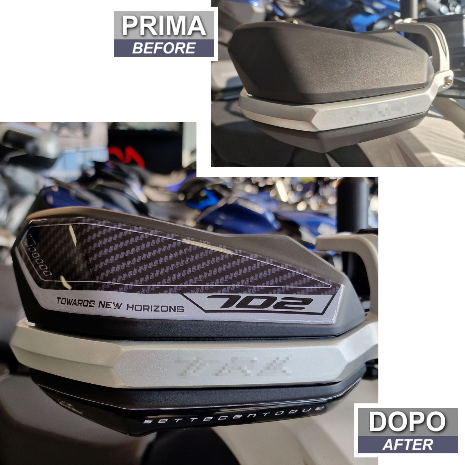 Resin Bike 3D Motorcycle Stickers - Handguards | Benelli TRK 702 / 702 X 2023>2026 -   Pyramid Motorcycle Accessories