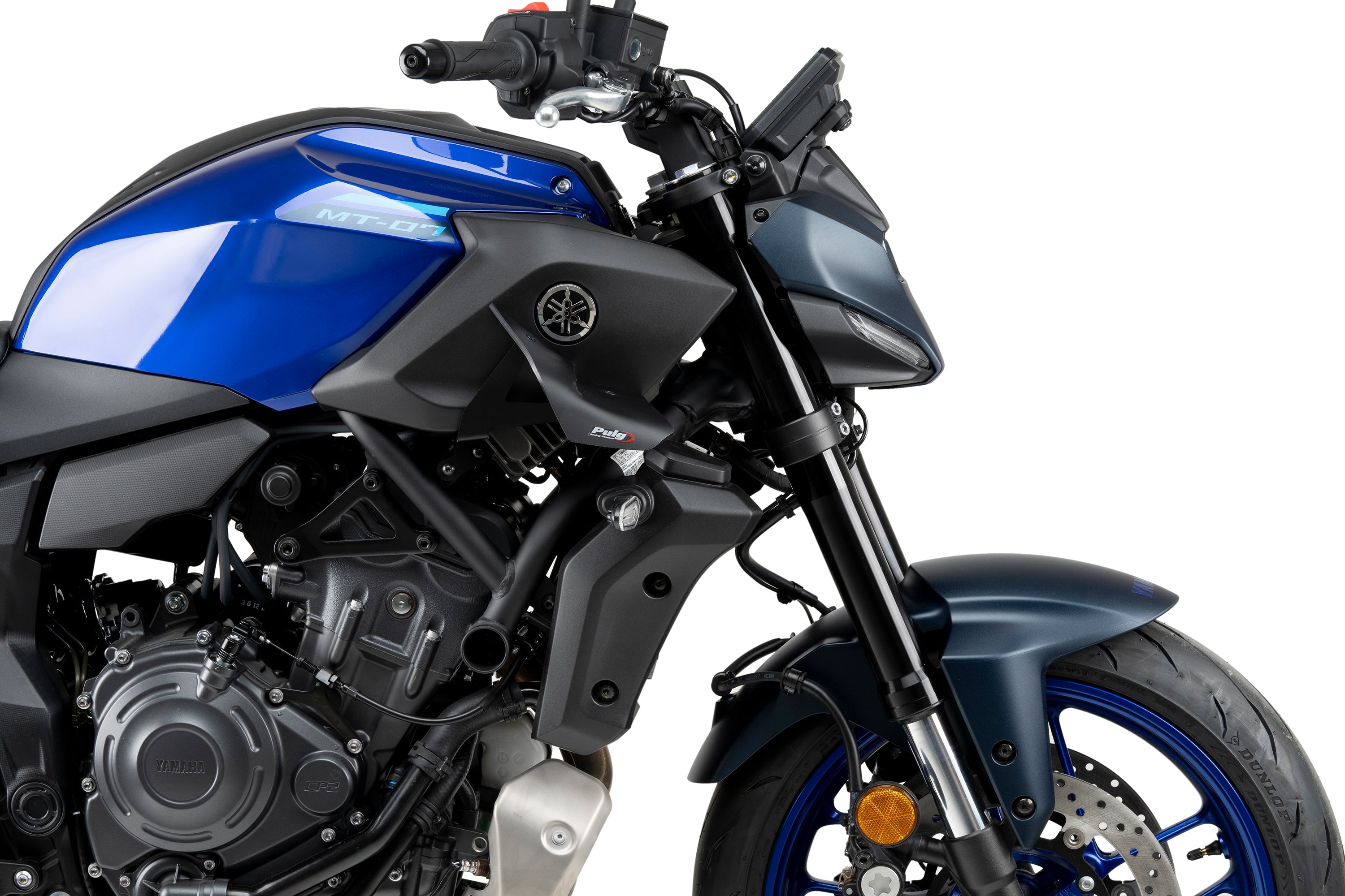 Puig D12 Side Downforce Wings | Matte Black | Yamaha MT-07 2025>Current -   Pyramid Motorcycle Accessories