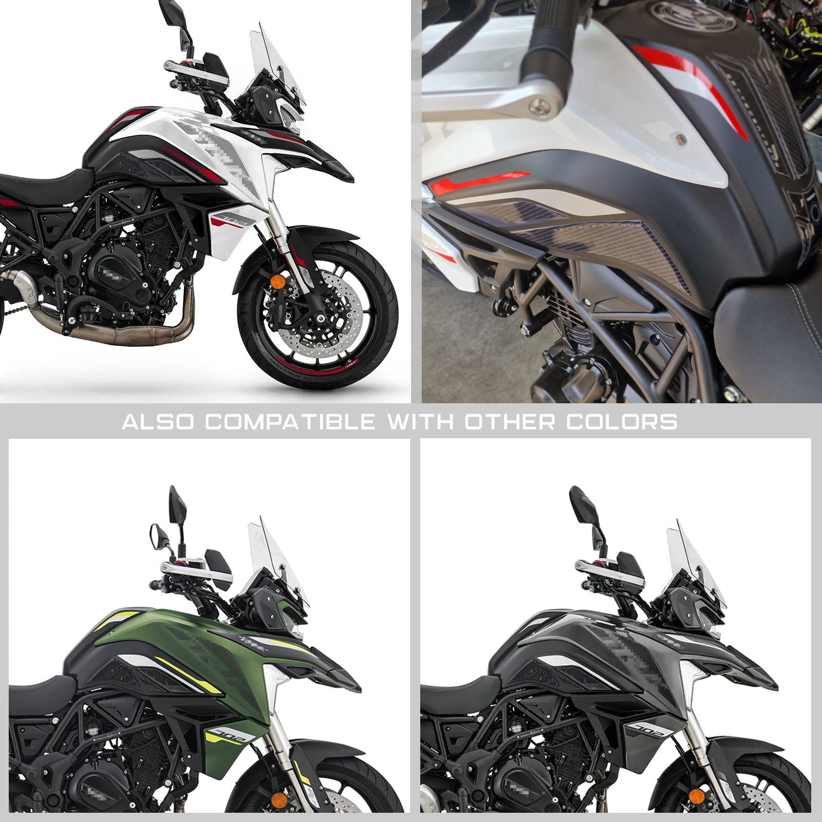 Resin Bike 3D Motorcycle Stickers - Tank Sides | Benelli TRK 702 2023>2026 -   Pyramid Motorcycle Accessories