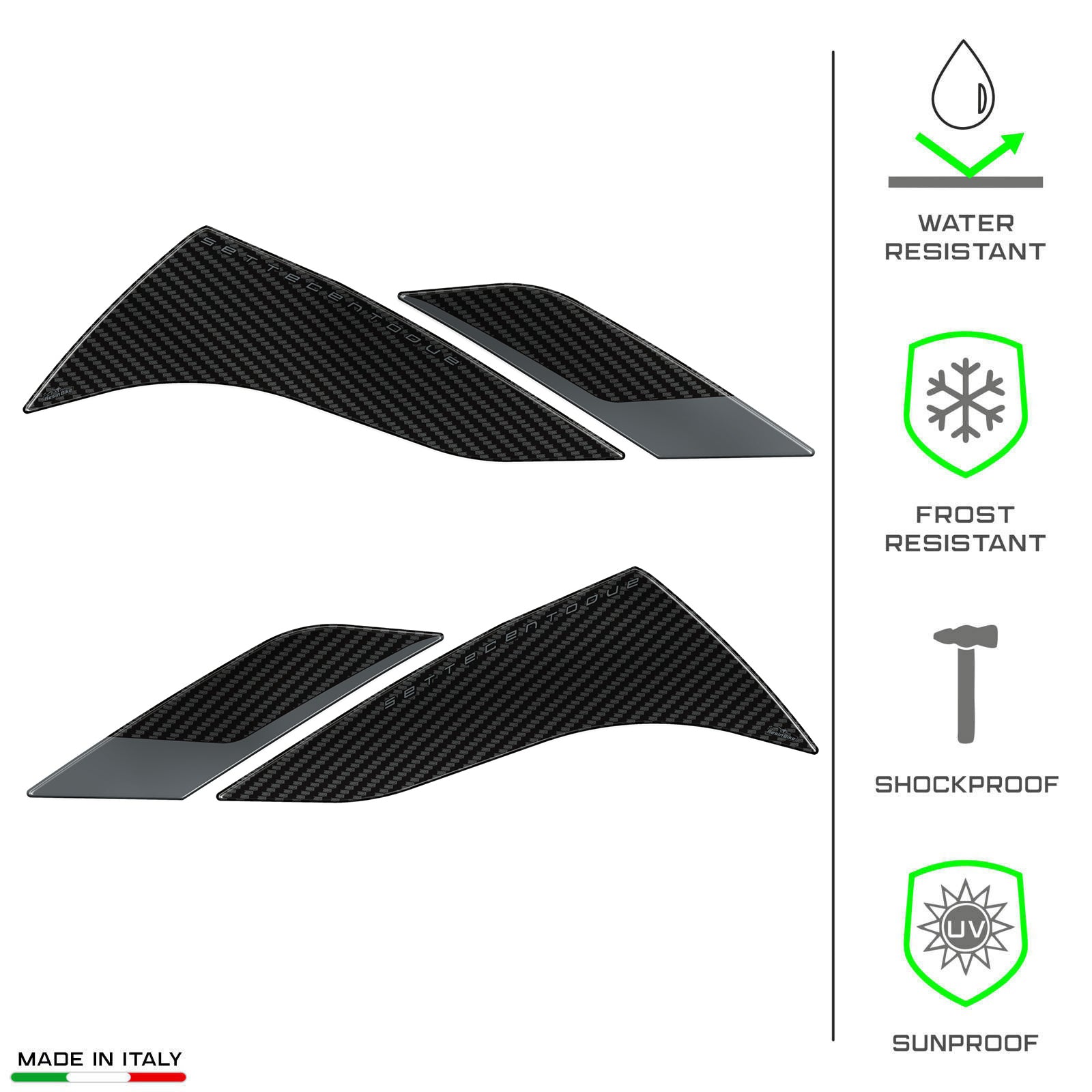 Resin Bike 3D Motorcycle Stickers - Tank Sides | Benelli TRK 702 2023>2026 -   Pyramid Motorcycle Accessories