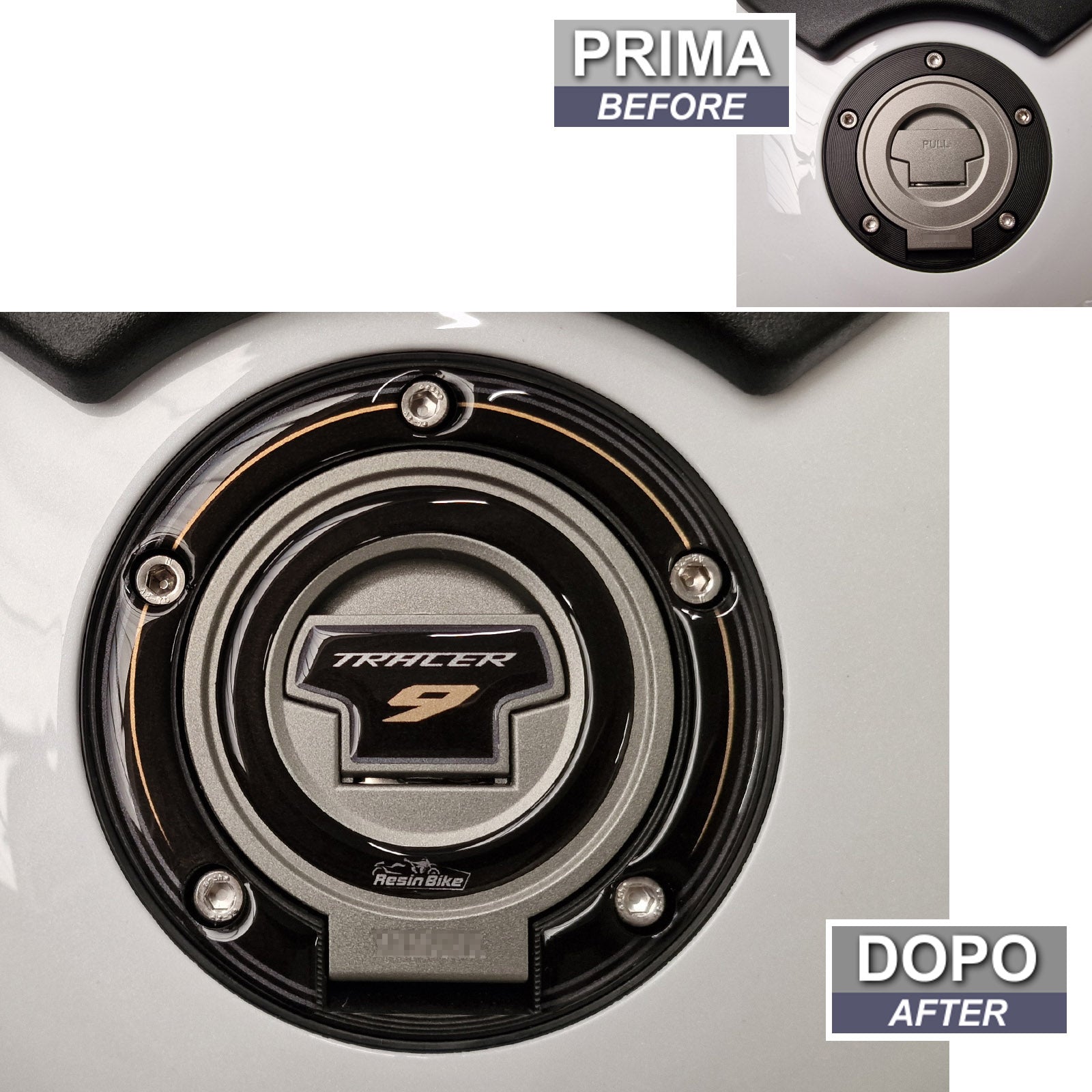 Resin Bike 3D Motorcycle Stickers - Fuel Cap | Yamaha Tracer 9/9GT/9GT+ 2021>2024 -   Pyramid Motorcycle Accessories