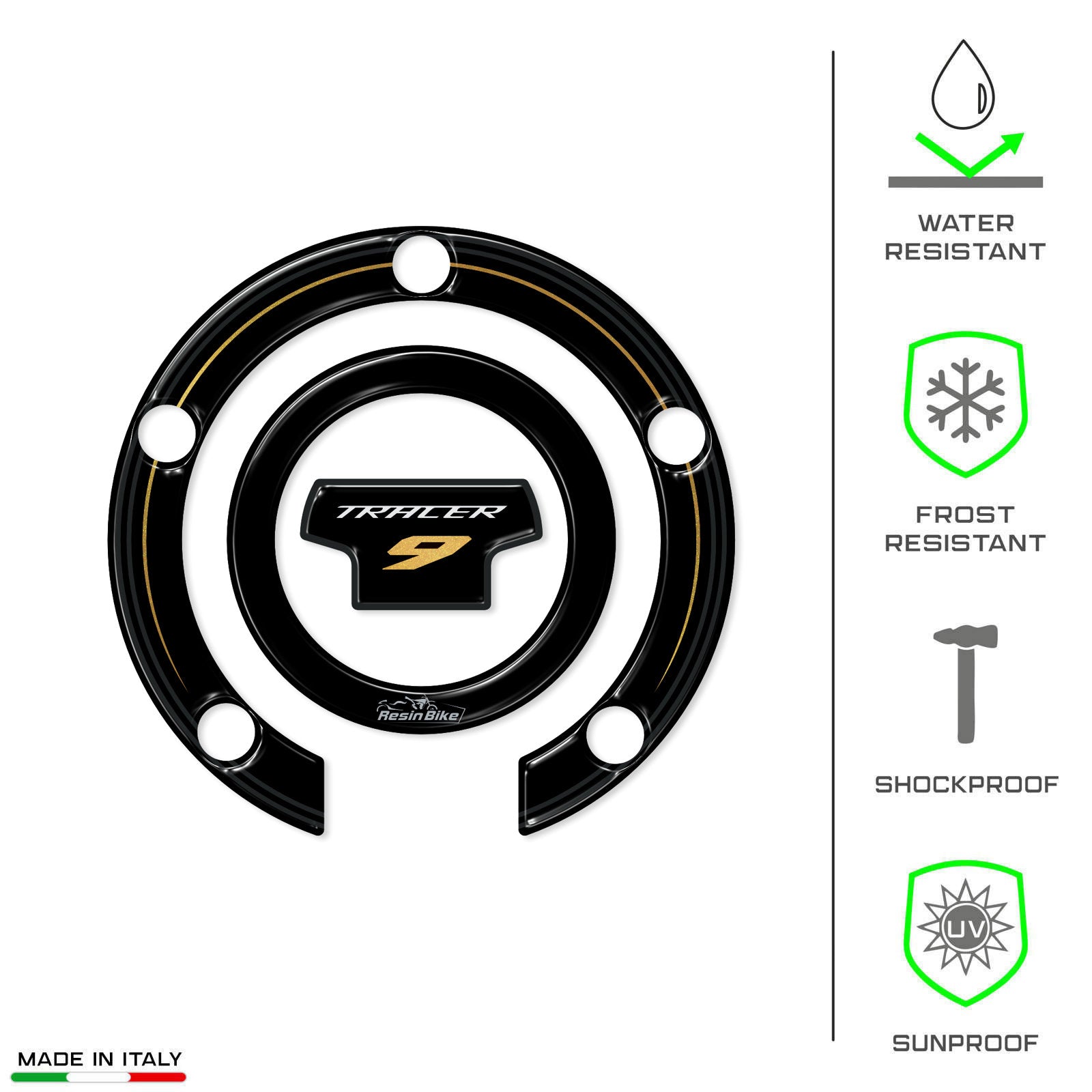 Resin Bike 3D Motorcycle Stickers - Fuel Cap | Yamaha Tracer 9/9GT/9GT+ 2021>2024 -   Pyramid Motorcycle Accessories