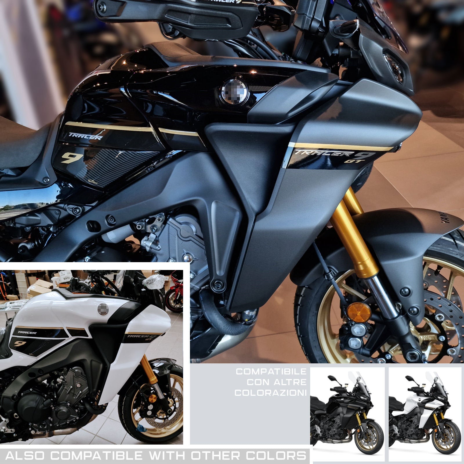 Resin Bike 3D Motorcycle Stickers - Tank Sides | Yamaha Tracer 9/9GT/9GT+ 2021>2024 -   Pyramid Motorcycle Accessories