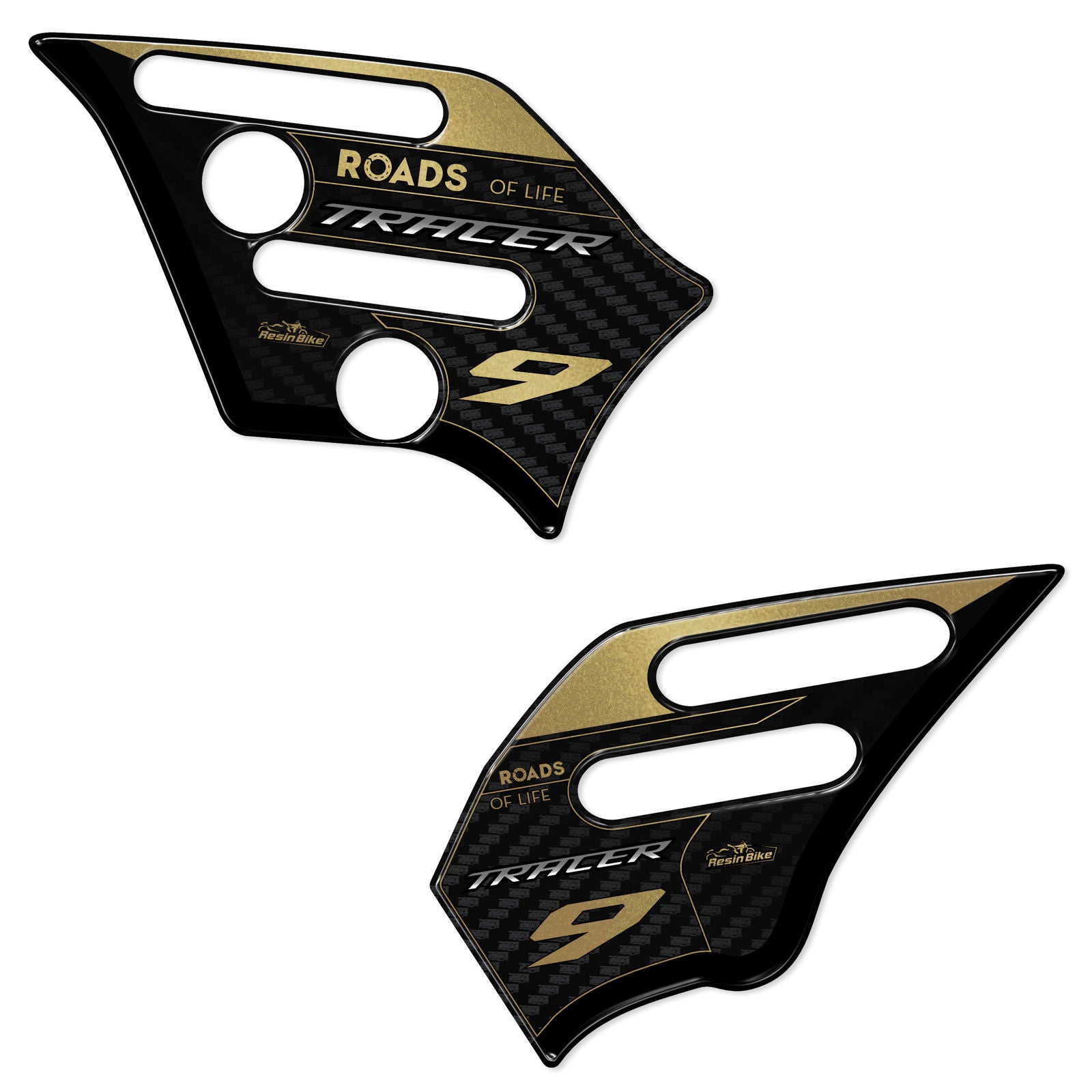 Resin Bike 3D Motorcycle Stickers - Heel Pads | Yamaha Tracer 9/9GT 2021>2024 -   Pyramid Motorcycle Accessories