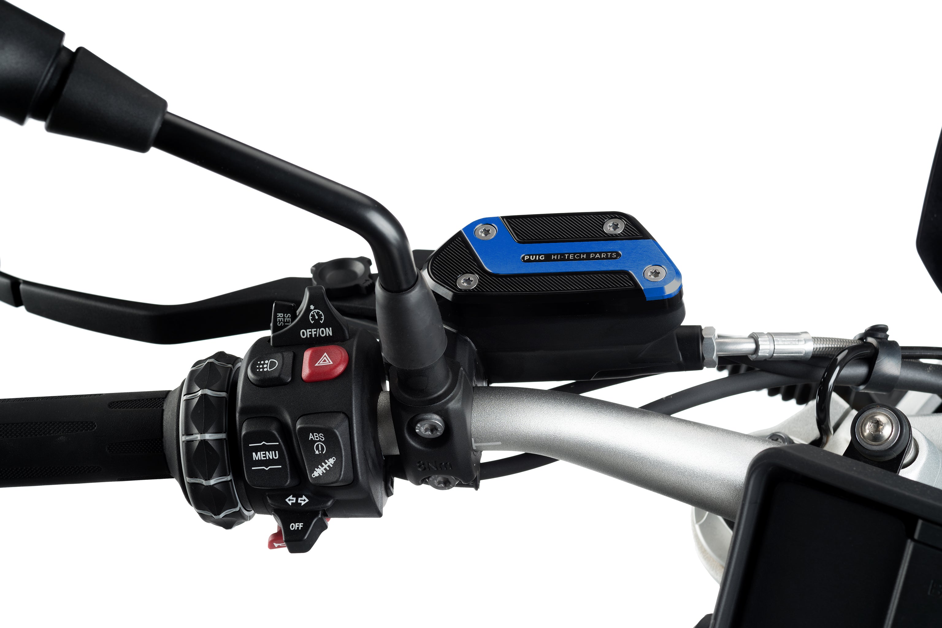 Puig Rear Clutch Fluid Reservoir Cover | Blue | Fits Various BMW Models -   Pyramid Motorcycle Accessories