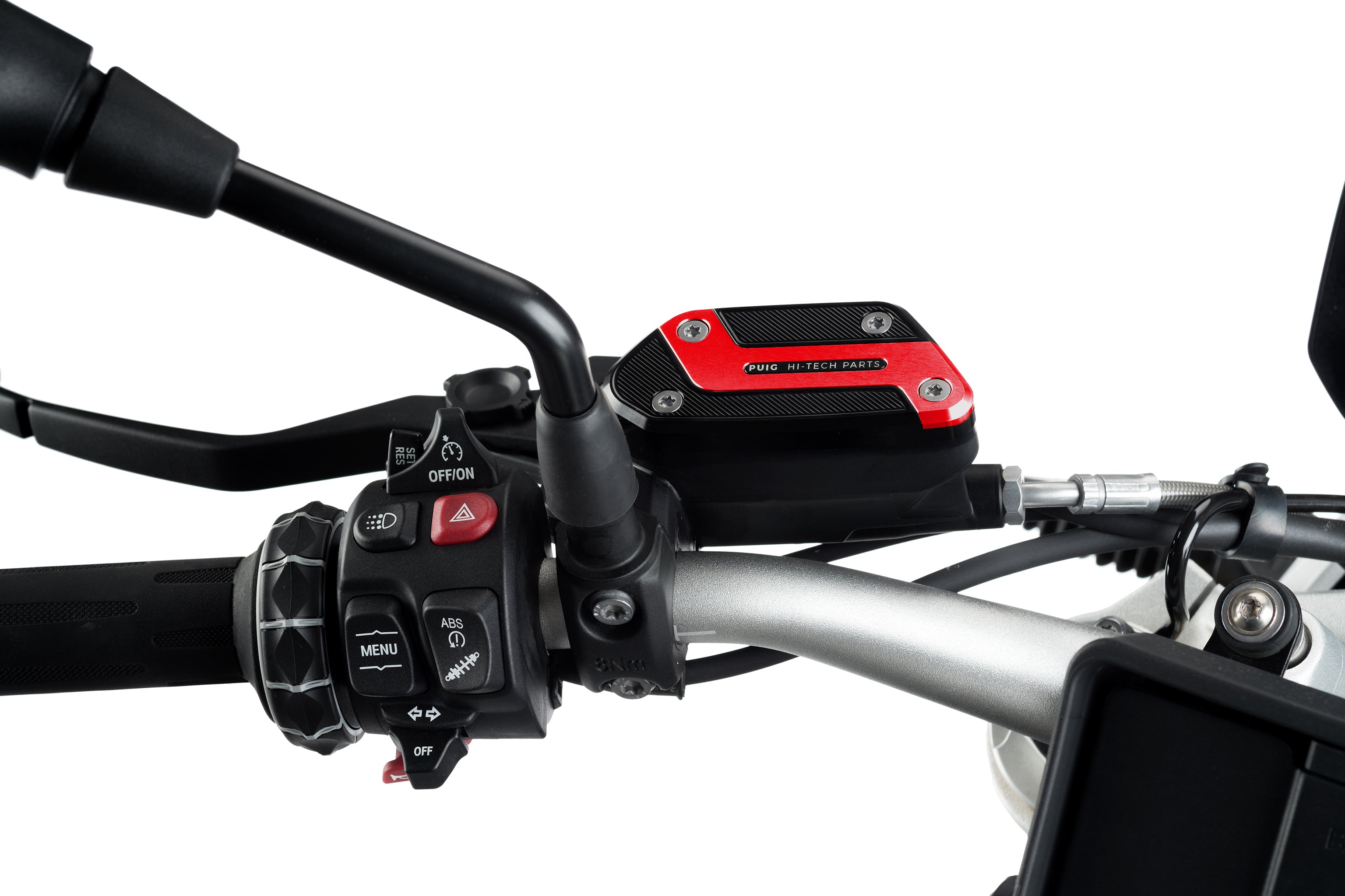 Puig Rear Clutch Fluid Reservoir Cover | Red | Fits Various BMW Models -   Pyramid Motorcycle Accessories