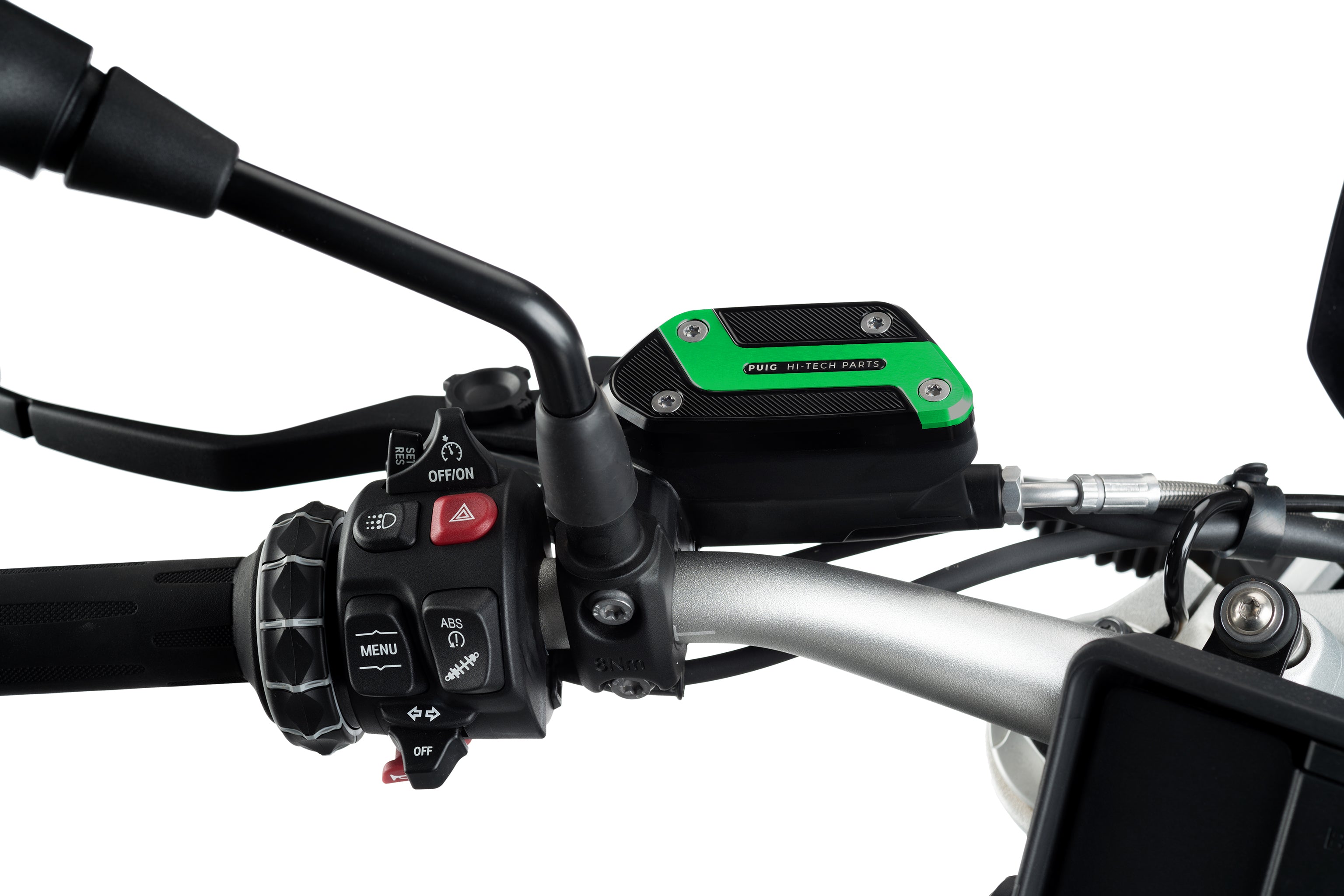 Puig Rear Clutch Fluid Reservoir Cover | Green | Fits Various BMW Models -   Pyramid Motorcycle Accessories