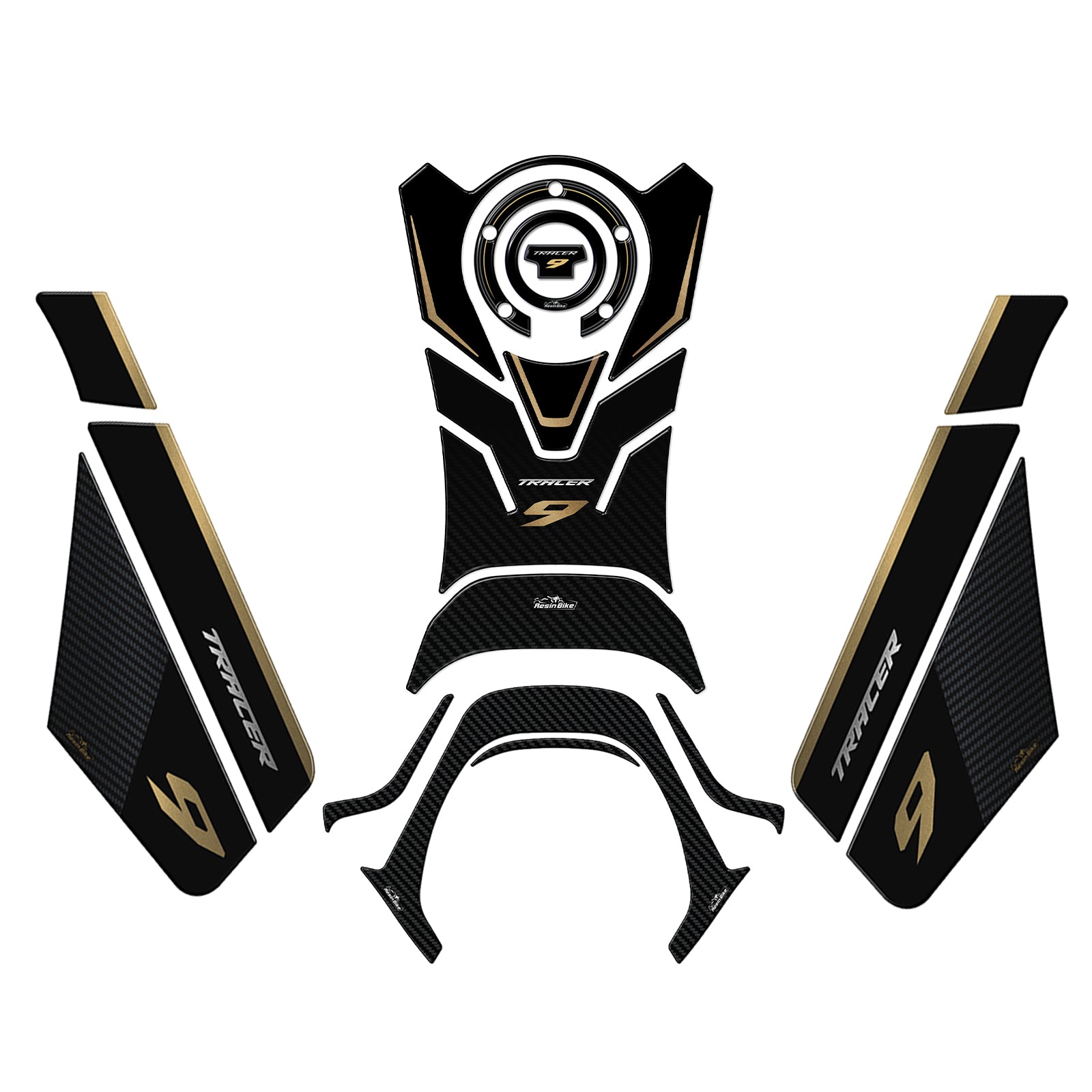 Resin Bike 3D Motorcycle Stickers - Tank Kit | Yamaha Tracer 9 2021>2024 RB-1000684600007 -   Pyramid Motorcycle Accessories