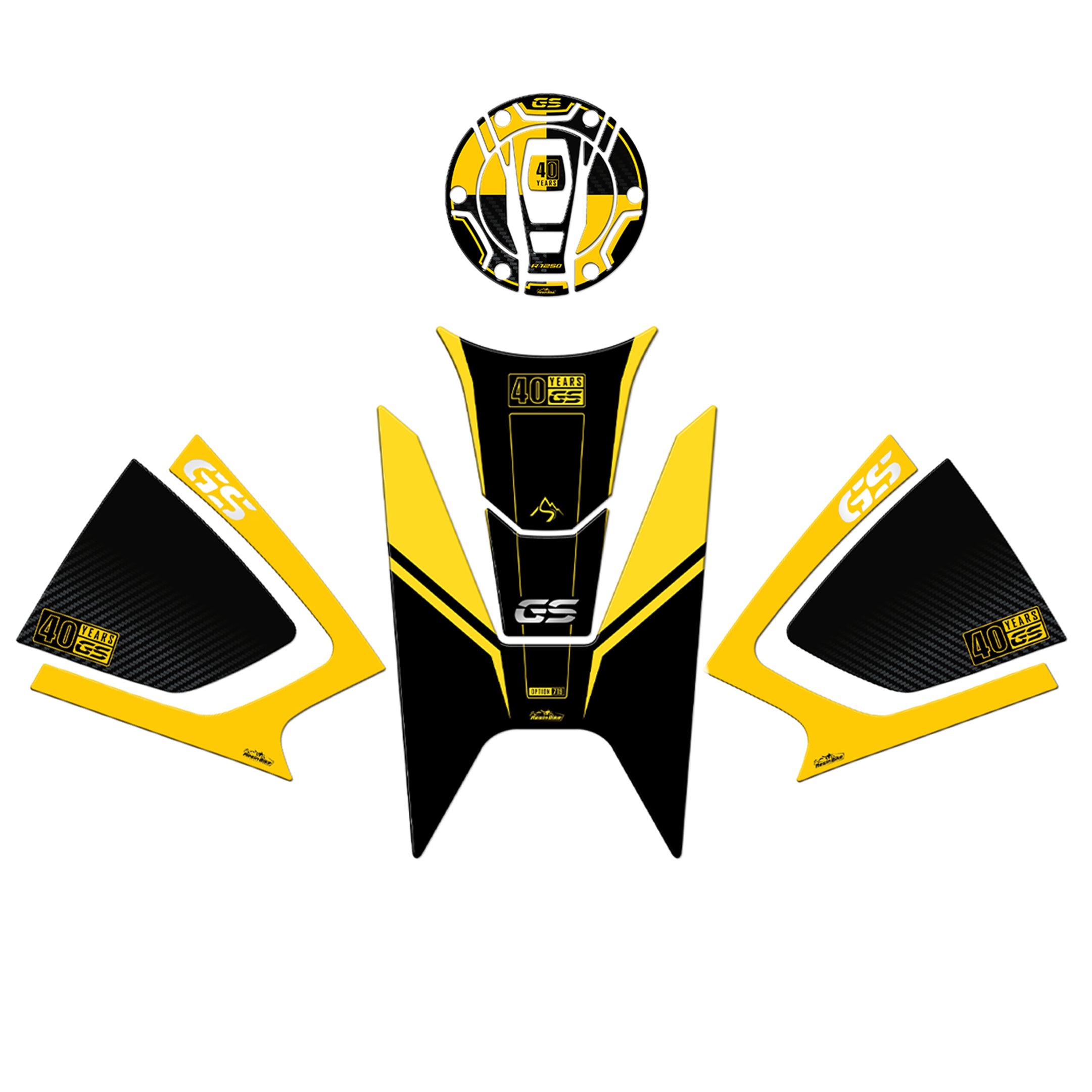 Resin Bike 3D Motorcycle Stickers - Tank Kit | BMW R 1250 GS 2021>Current RB-1000685300005 -   Pyramid Motorcycle Accessories