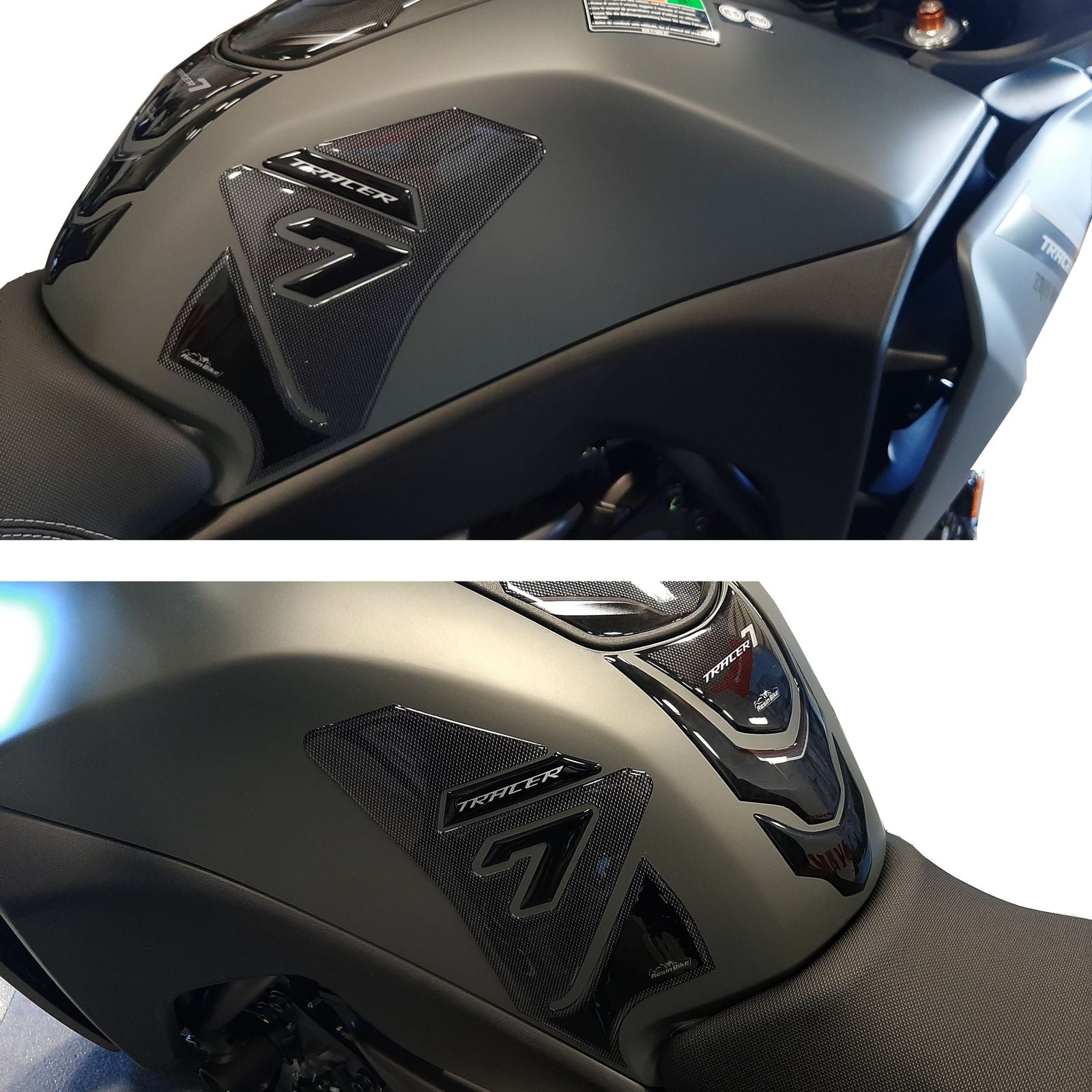 Resin Bike 3D Motorcycle Stickers - Basic Kit | Yamaha Tracer 7 2021>2024 -   Pyramid Motorcycle Accessories