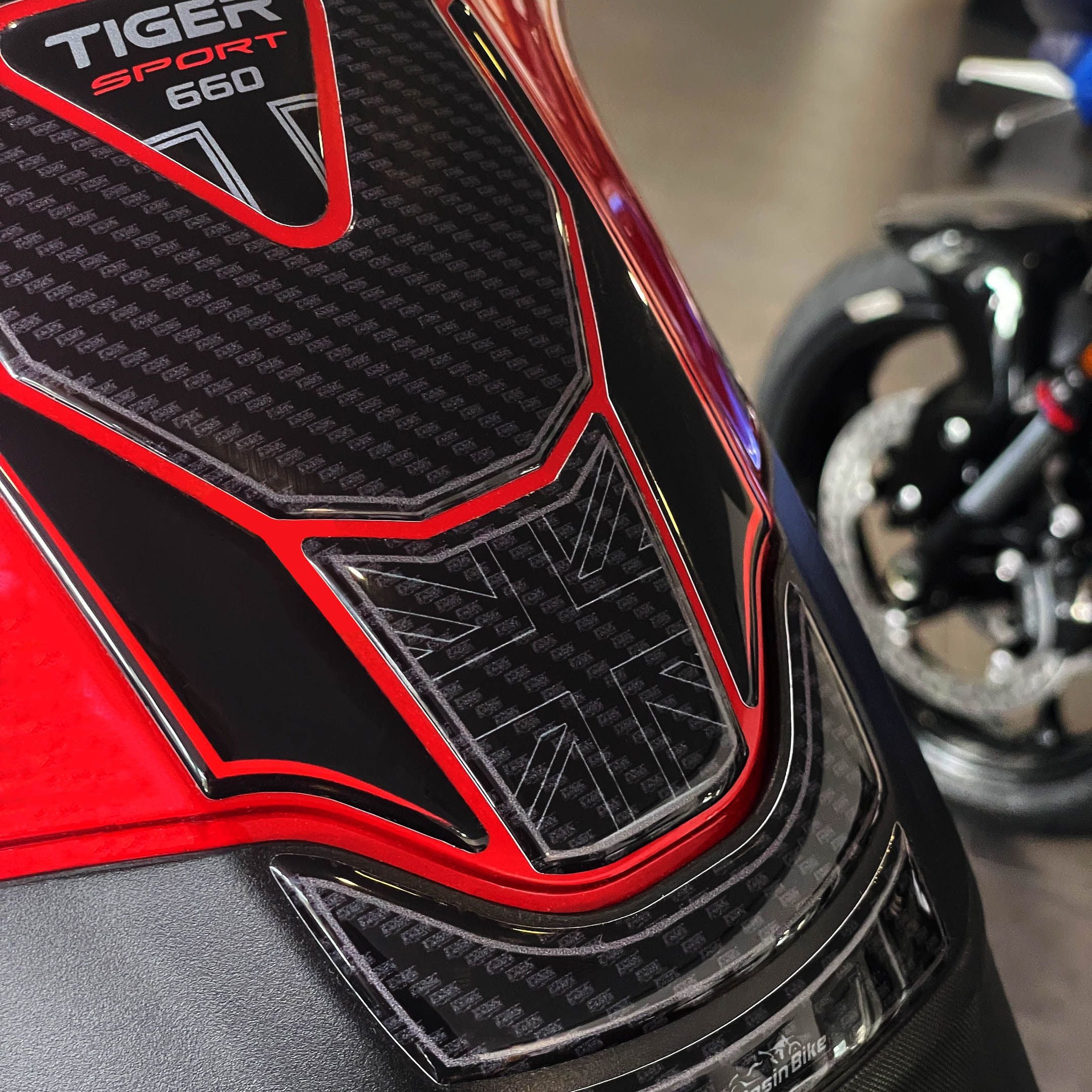 Resin Bike 3D Motorcycle Stickers - Tank Pad | Triumph Tiger Sport 660/800 2022>2025 -   Pyramid Motorcycle Accessories