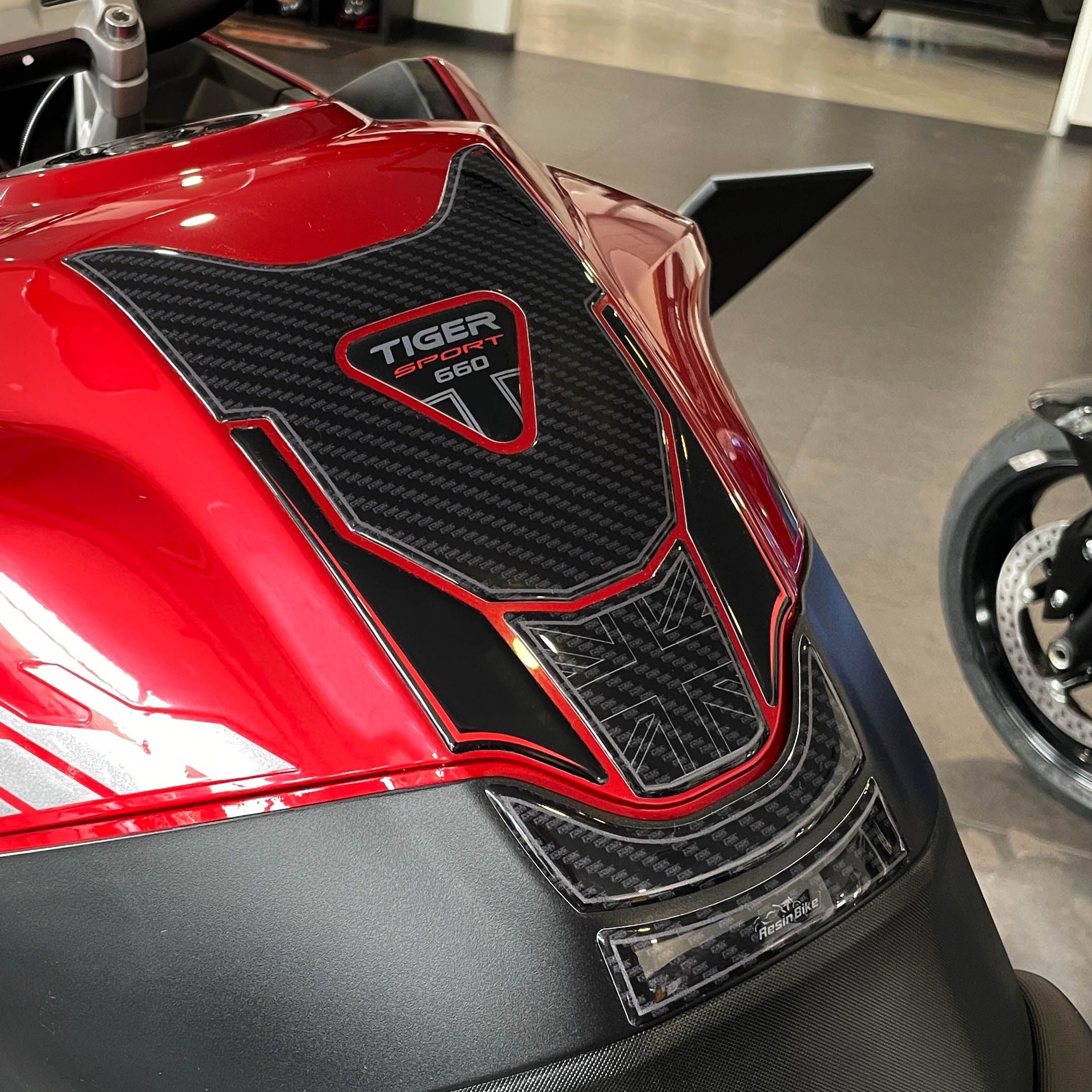 Resin Bike 3D Motorcycle Stickers - Tank Pad | Triumph Tiger Sport 660/800 2022>2025 -   Pyramid Motorcycle Accessories