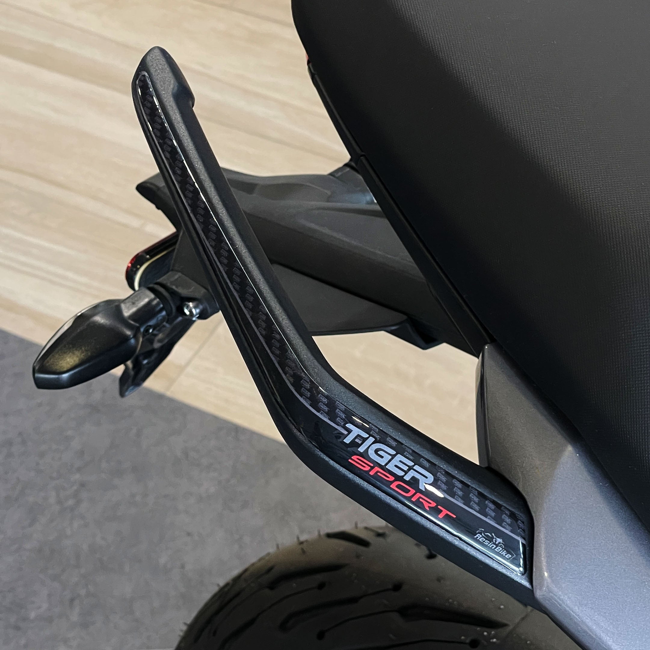 Resin Bike 3D Motorcycle Stickers - Passenger Handles | Triumph Tiger Sport 660/800 2022>2025 -   Pyramid Motorcycle Accessories