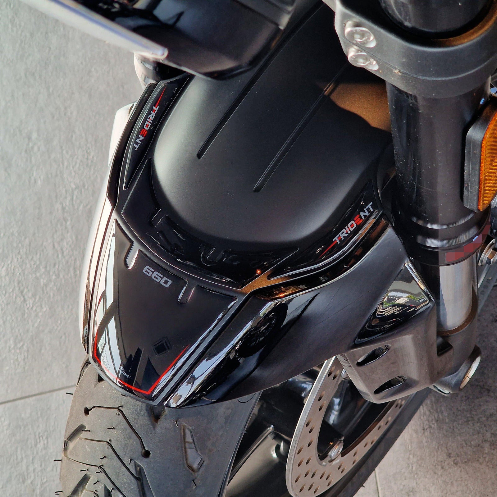 Resin Bike 3D Motorcycle Stickers - Front Fender | Triumph Trident 660 2021>2025 -   Pyramid Motorcycle Accessories
