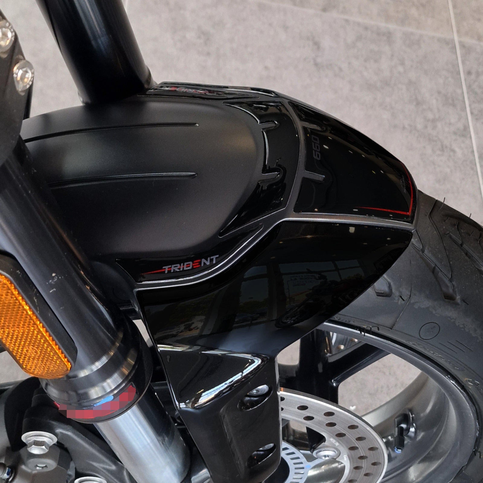 Resin Bike 3D Motorcycle Stickers - Front Fender | Triumph Trident 660 2021>2025 -   Pyramid Motorcycle Accessories