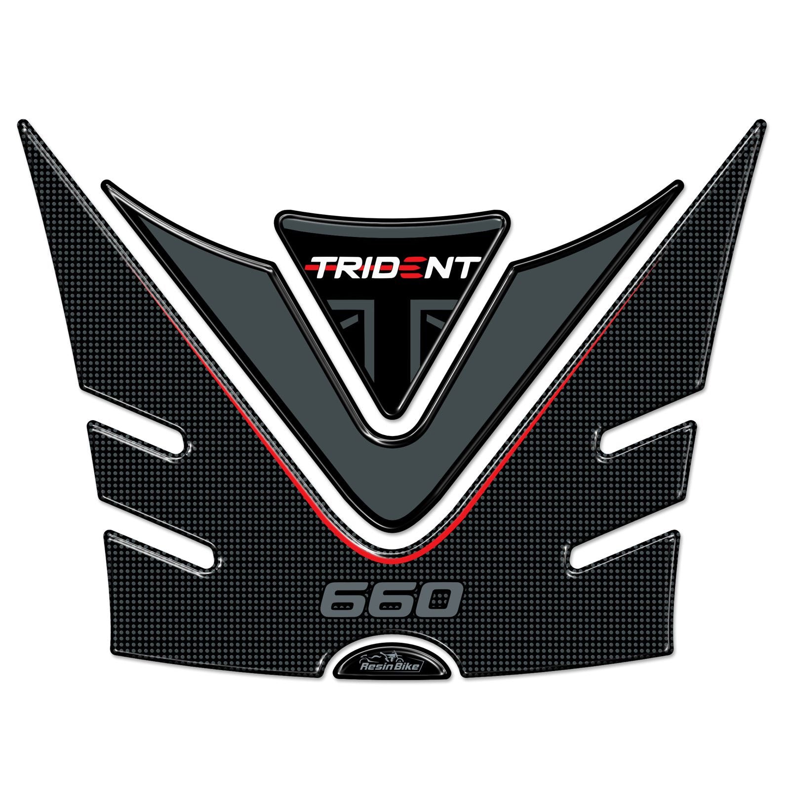 Resin Bike 3D Motorcycle Stickers - Tank Pad | Triumph Trident 660 2021>2025 -   Pyramid Motorcycle Accessories