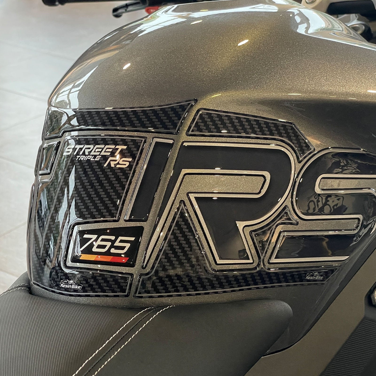 Resin Bike 3D Motorcycle Stickers - Tank Sides | Triumph Street Triple 765 RS 2023>2025 -   Pyramid Motorcycle Accessories