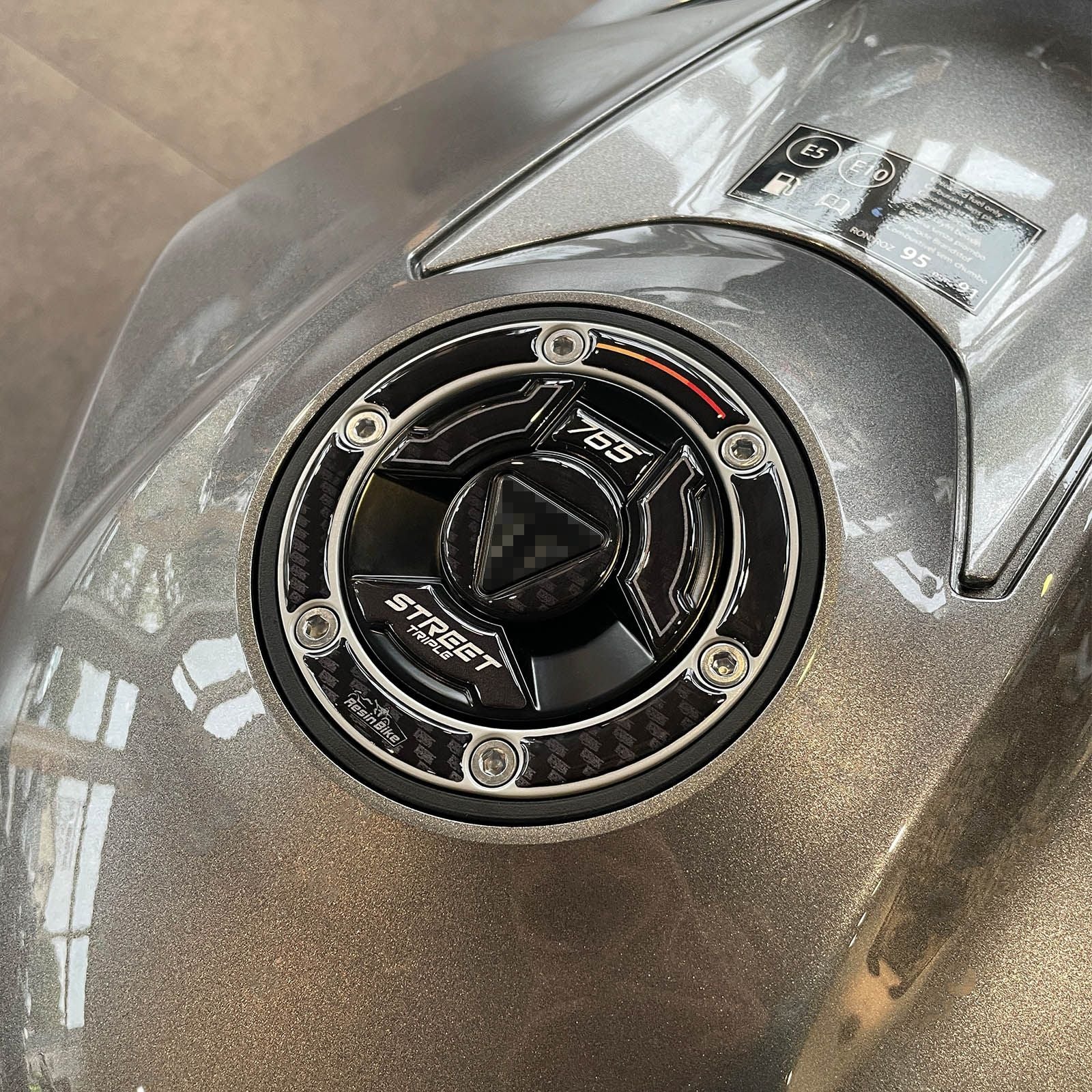 Resin Bike 3D Motorcycle Stickers - Fuel Cap | Triumph Street Triple 765 RS 2023>2025 -   Pyramid Motorcycle Accessories