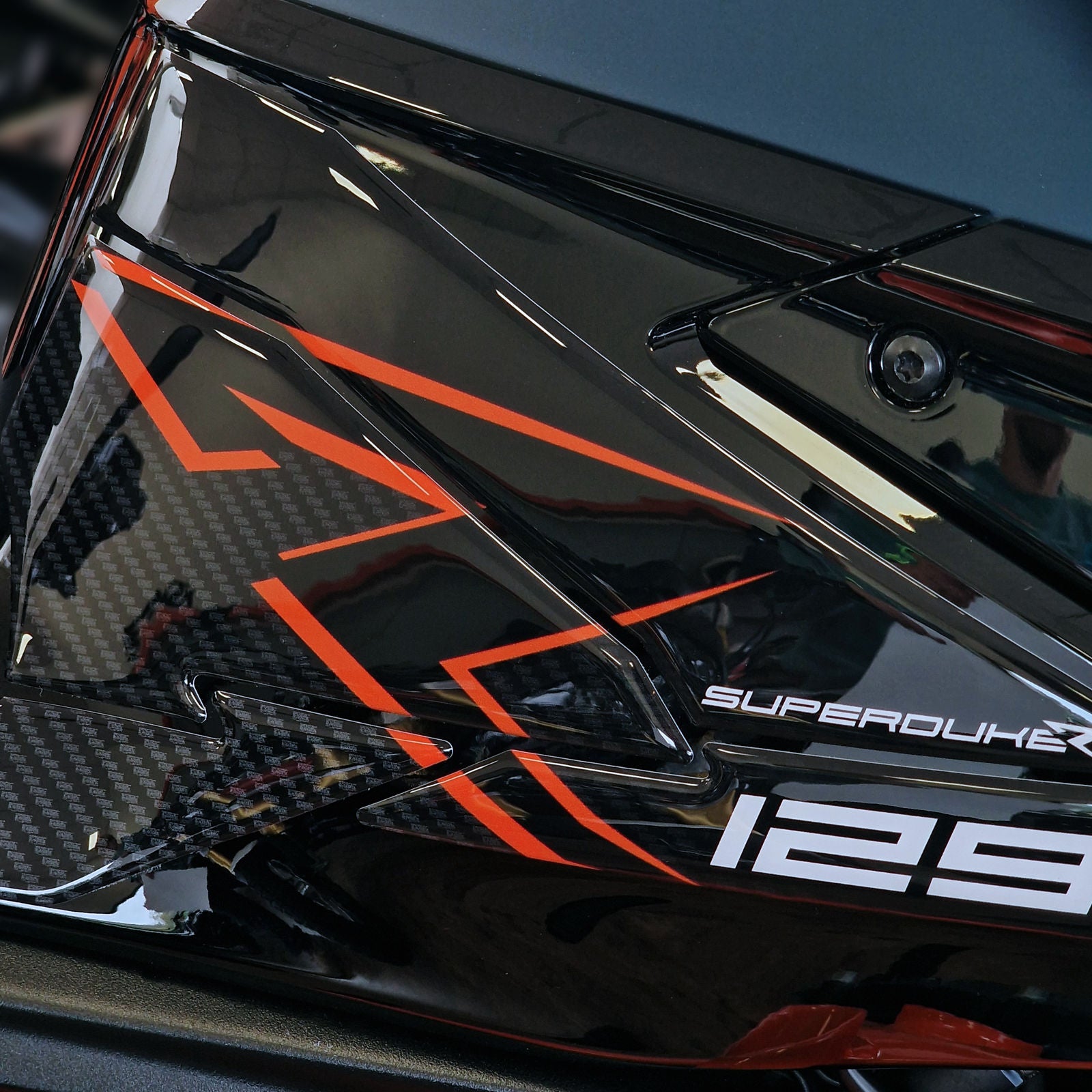 Resin Bike 3D Motorcycle Stickers - Tank Sides | KTM 1290 Super Duke R 2022>2023 -   Pyramid Motorcycle Accessories