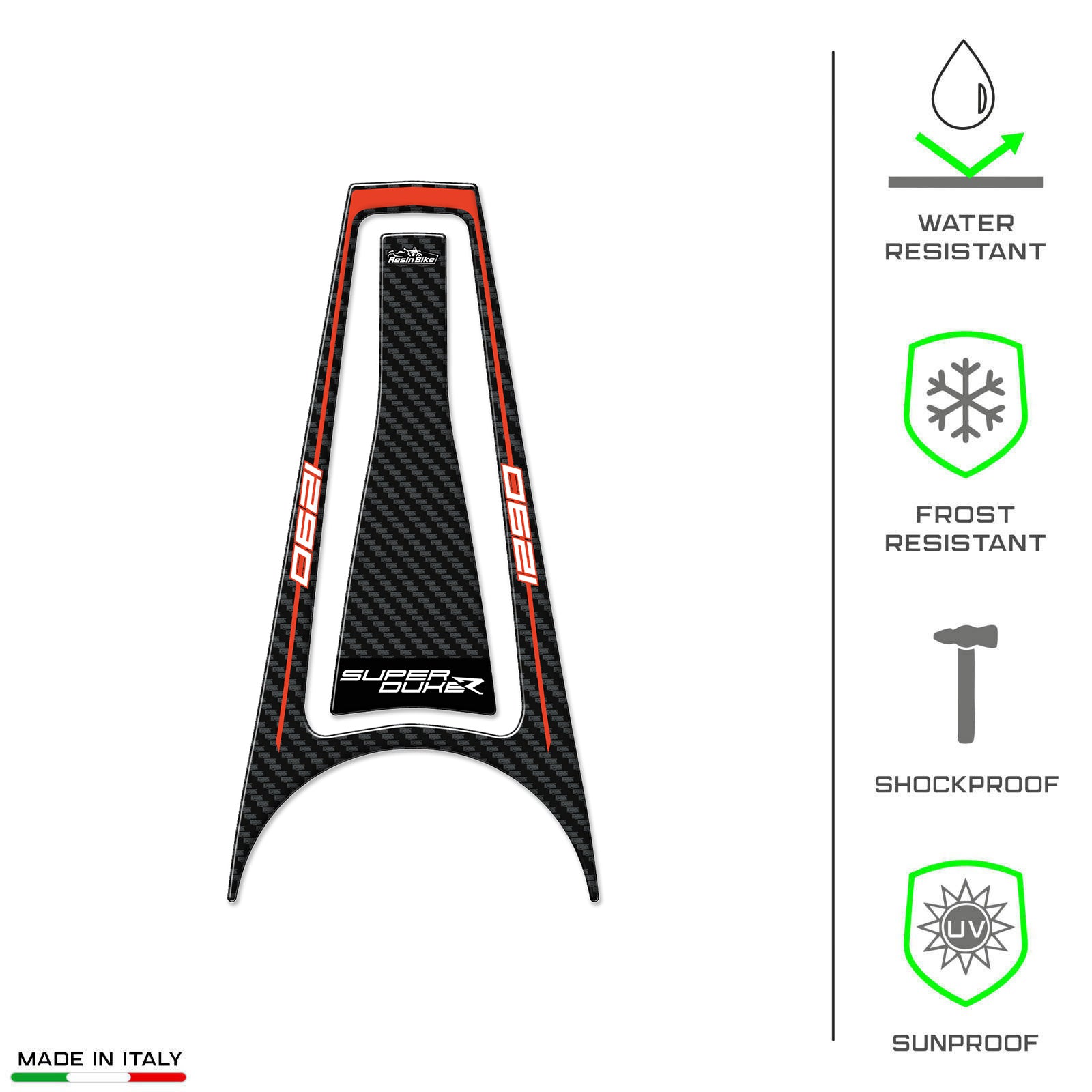 Resin Bike 3D Motorcycle Stickers - Key Area | KTM 1290 Super Duke R 2022>2023 -   Pyramid Motorcycle Accessories