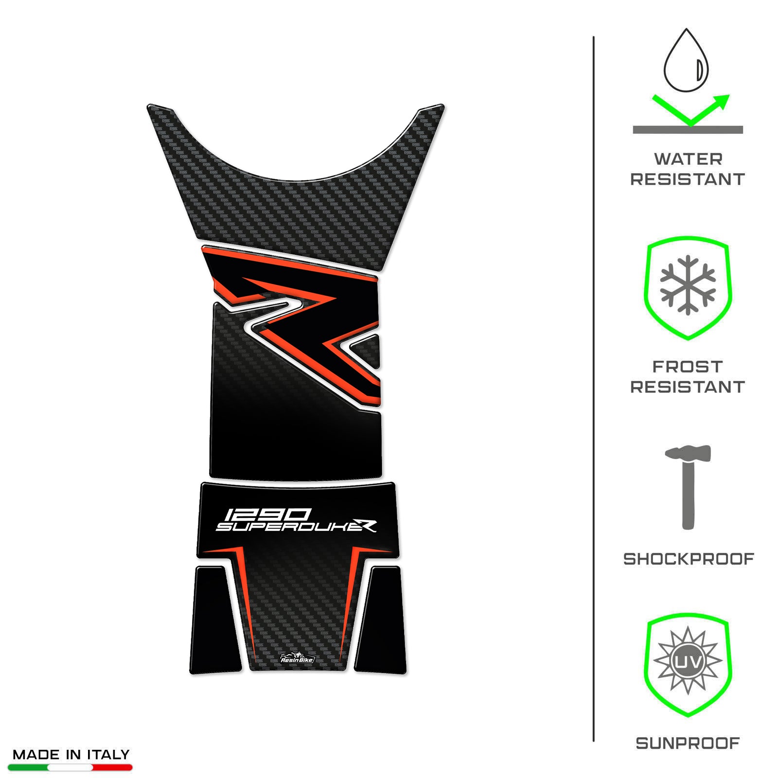 Resin Bike 3D Motorcycle Stickers - Tank Pad | KTM 1290 Super Duke R 2022>2023 -   Pyramid Motorcycle Accessories