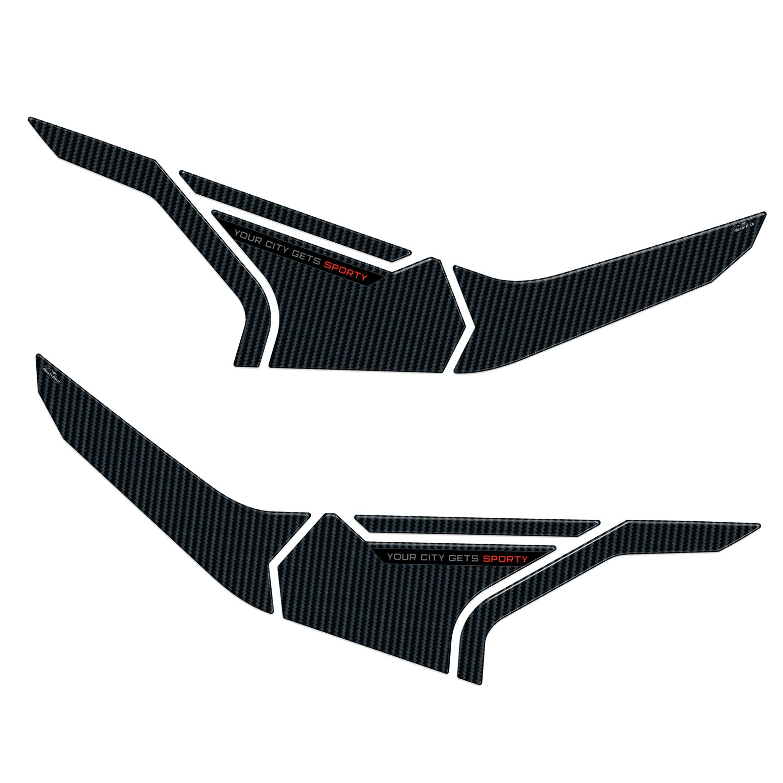 Resin Bike 3D Motorcycle Stickers - Side Footboards | Aprilia SR 125/200 2022>2025 -   Pyramid Motorcycle Accessories