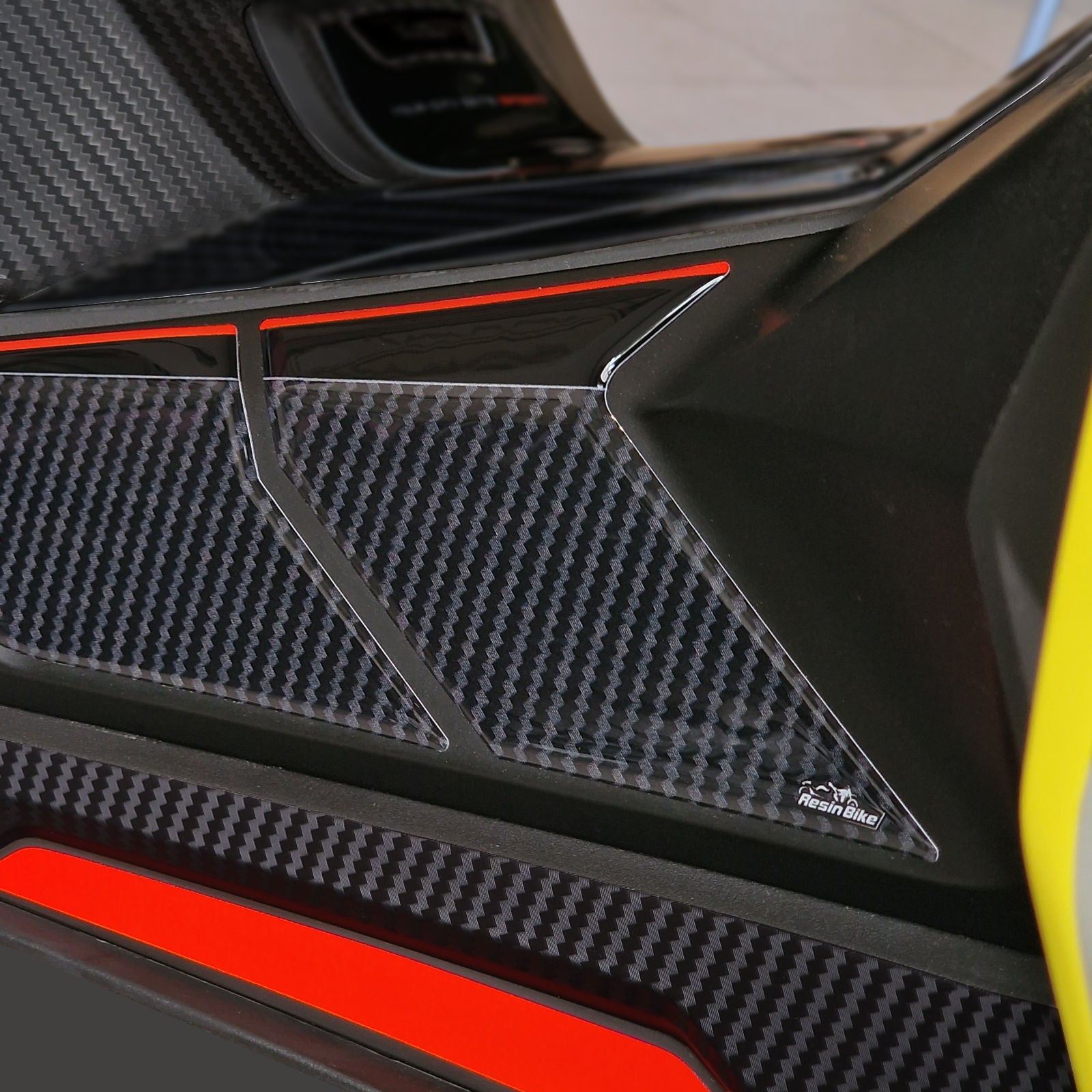 Resin Bike 3D Motorcycle Stickers - Tank Sides | Aprilia SR 125 / SR 200 2022>2026 -   Pyramid Motorcycle Accessories