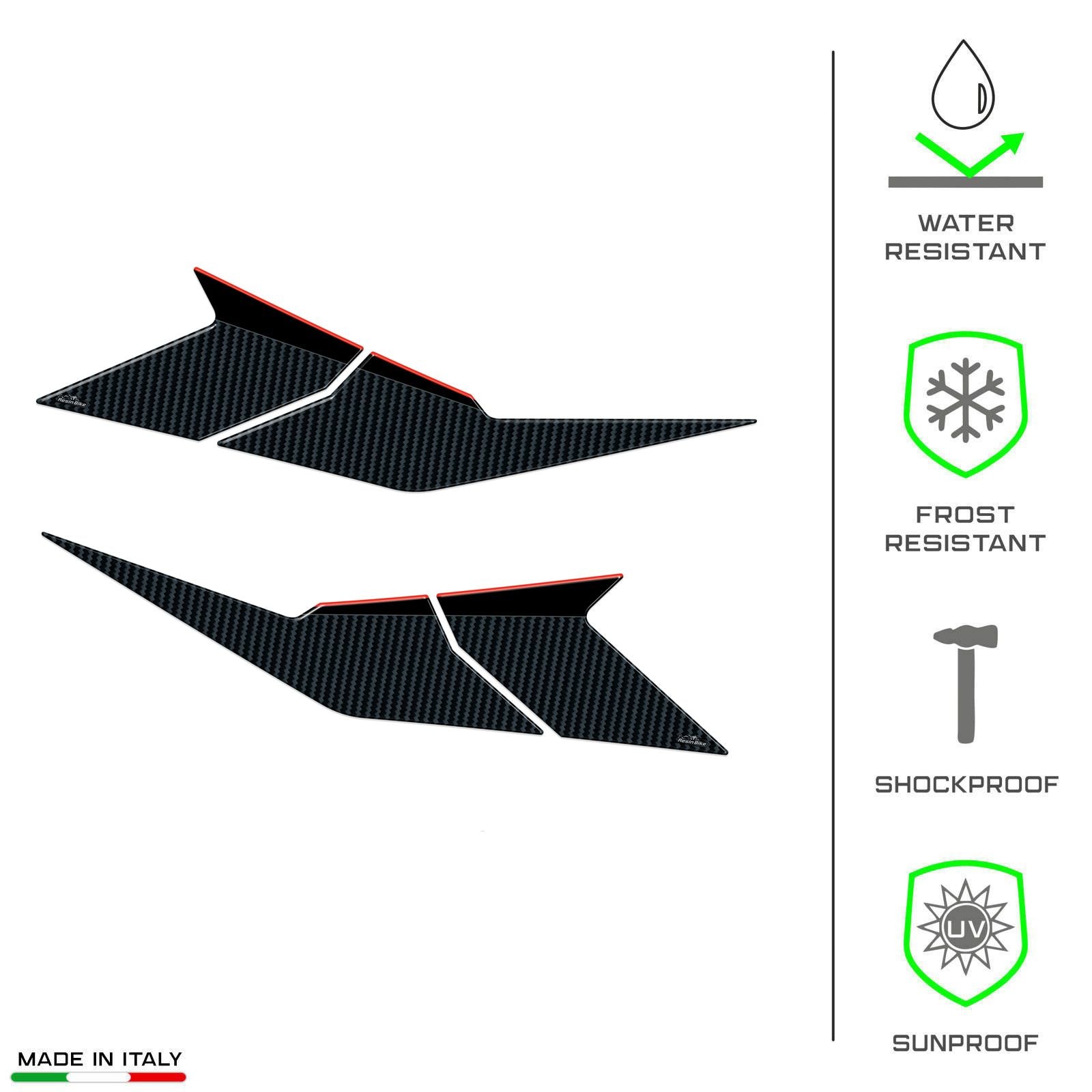 Resin Bike 3D Motorcycle Stickers - Tank Sides | Aprilia SR 125 / SR 200 2022>2026 -   Pyramid Motorcycle Accessories