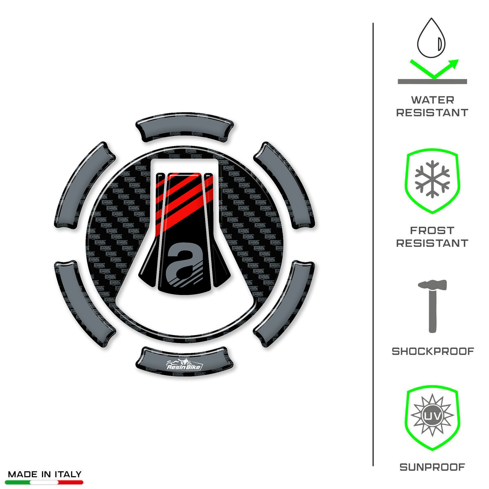 Resin Bike 3D Motorcycle Stickers - Frontal Area | Aprilia RS / Tuono 660 2020>2026 -   Pyramid Motorcycle Accessories