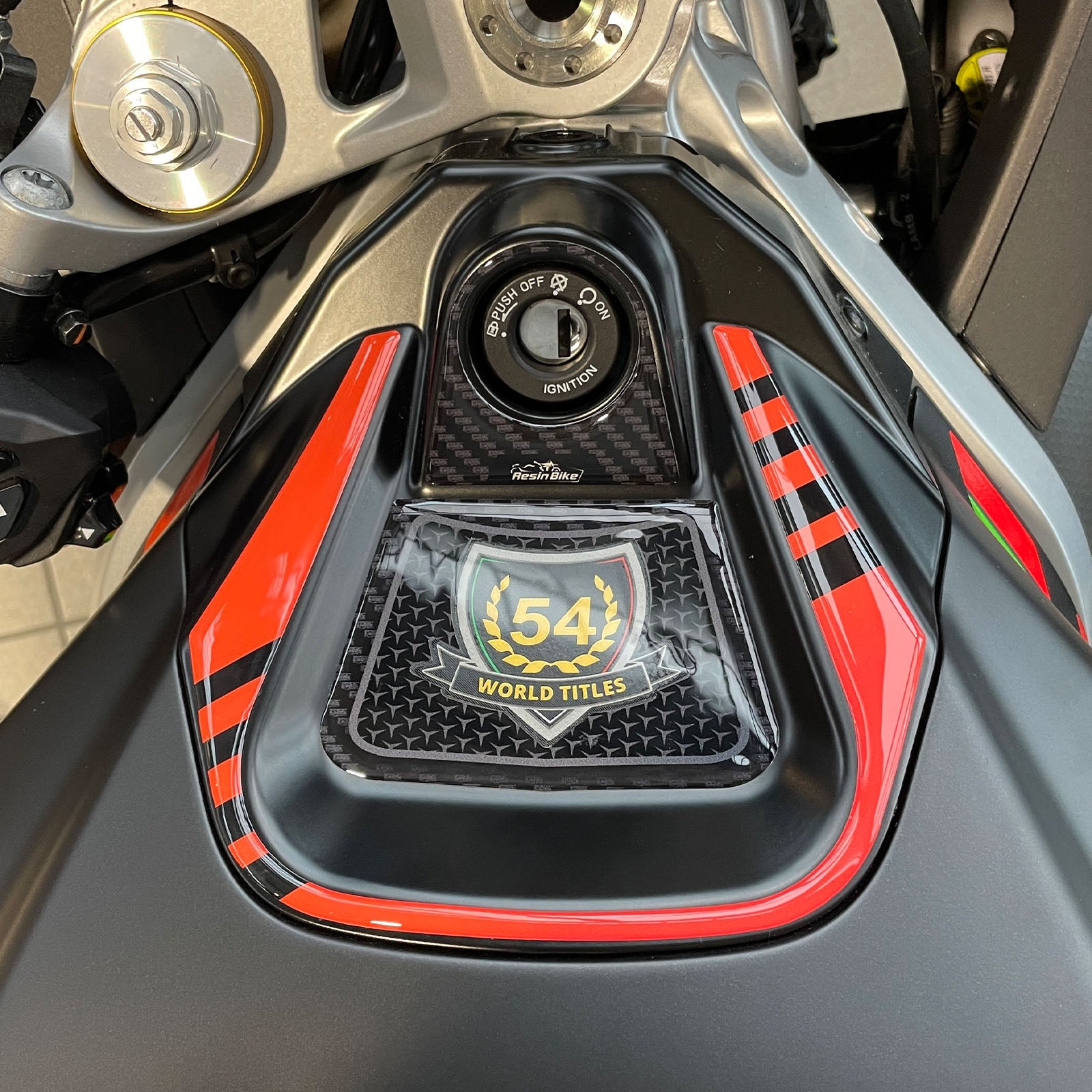 Resin Bike 3D Motorcycle Stickers - Key Area | Aprilia RS/Tuono 660 2020>2026 -   Pyramid Motorcycle Accessories
