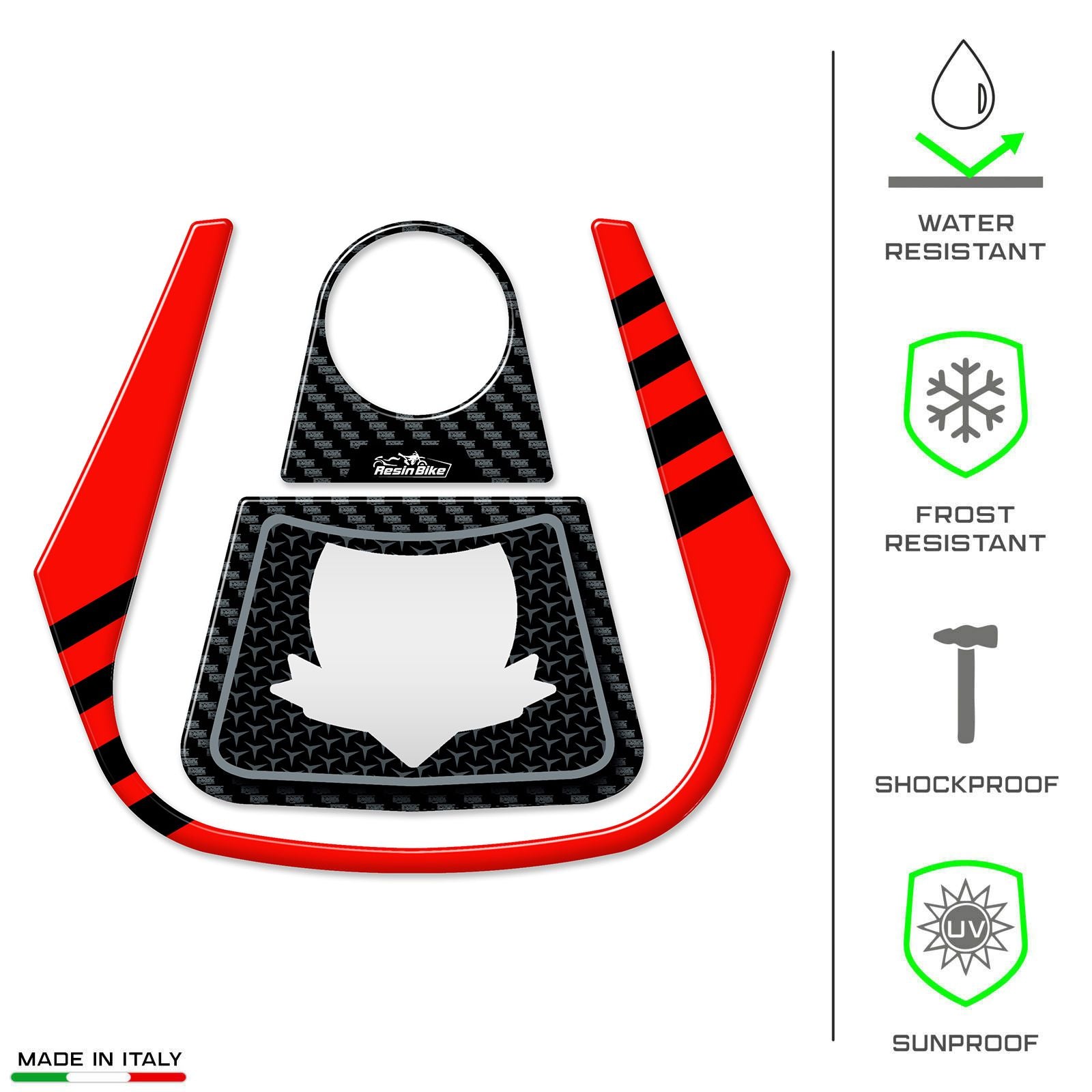 Resin Bike 3D Motorcycle Stickers - Key Area | Aprilia RS/Tuono 660 2020>2026 -   Pyramid Motorcycle Accessories