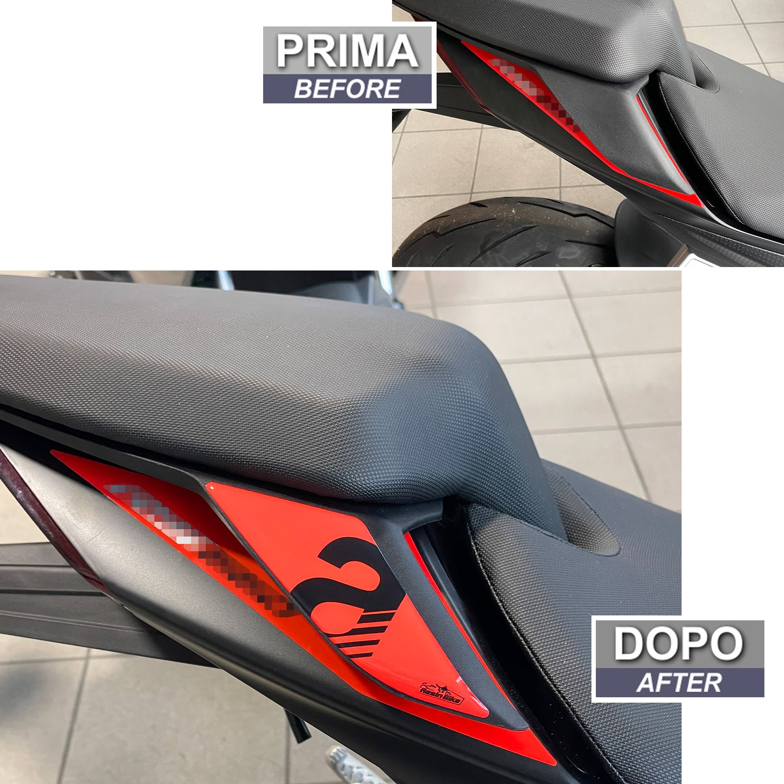 Resin Bike 3D Motorcycle Stickers - Passenger Handles | Aprilia RS/Tuono 660 2020>2026 -   Pyramid Motorcycle Accessories