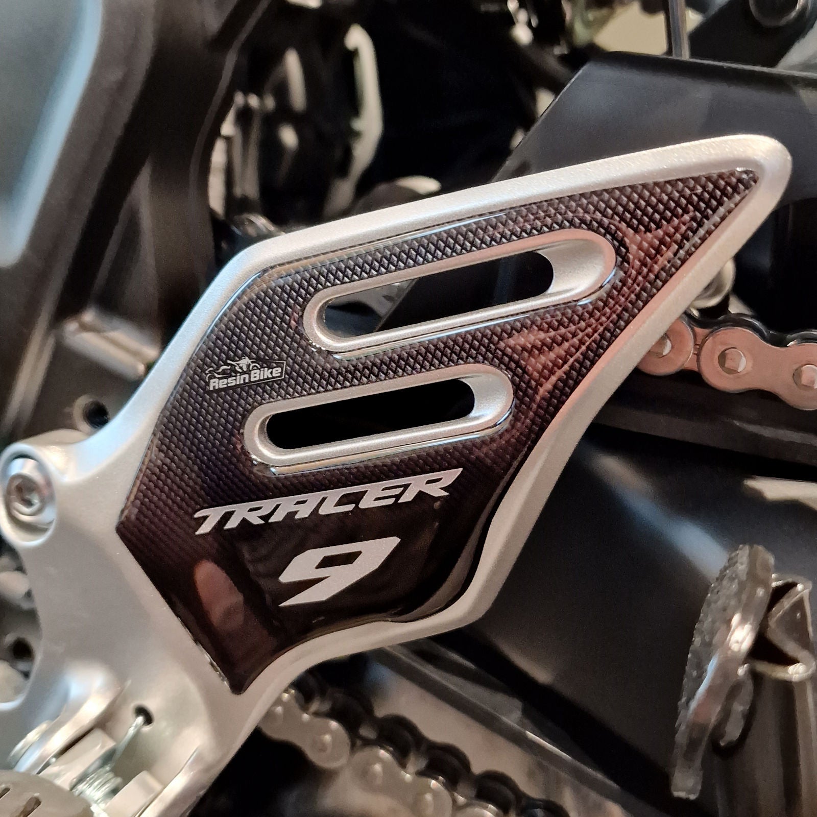 Resin Bike 3D Motorcycle Stickers - Heel Pads | Yamaha Tracer 9 GT+ 2021>2024 -   Pyramid Motorcycle Accessories