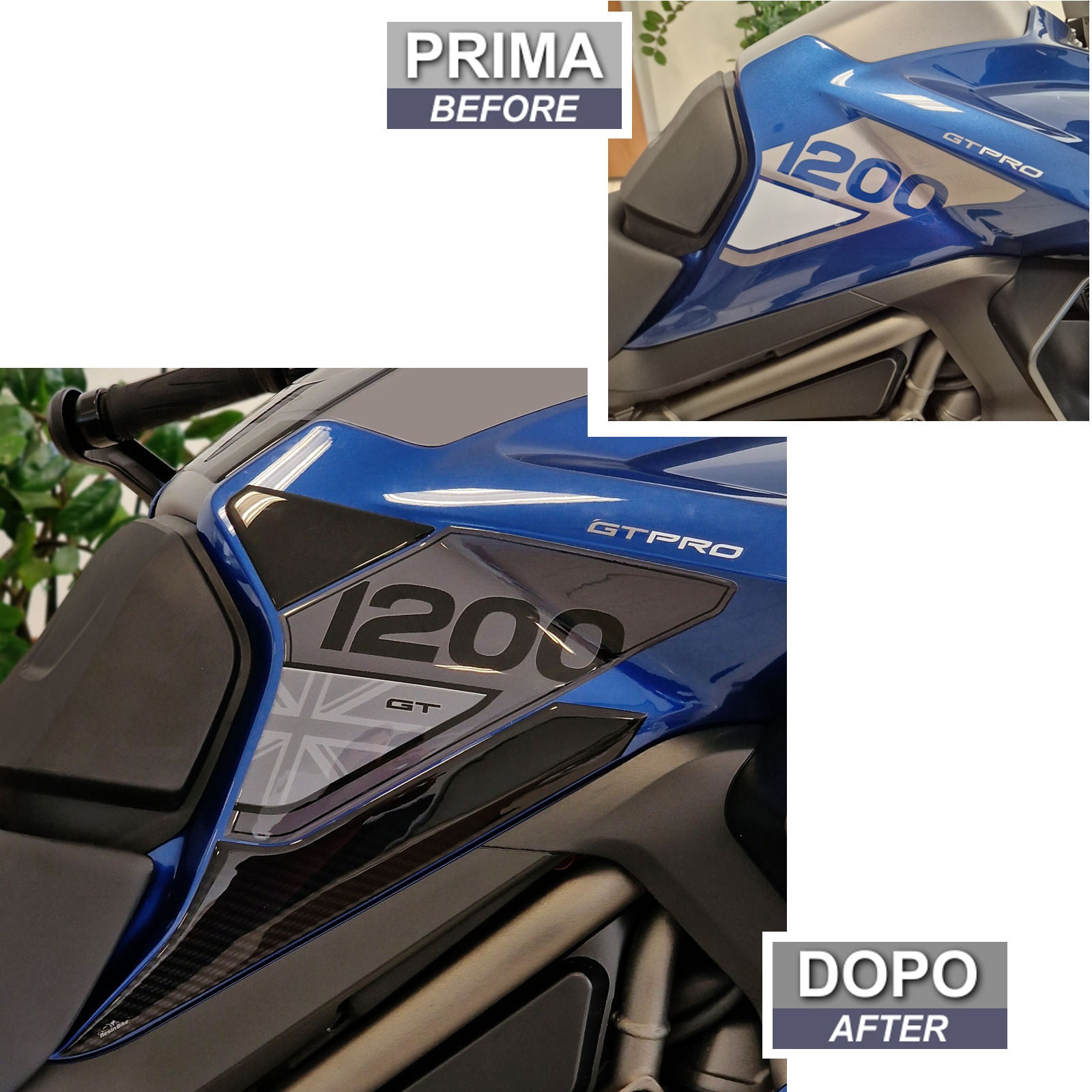Resin Bike 3D Motorcycle Stickers - Tank Sides | Triumph Tiger 1200 GT Pro 2022>2025 -   Pyramid Motorcycle Accessories